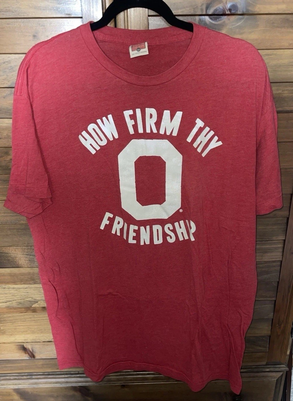 Homage Red Ohio State T-Shirt Size 3XL Unisex &lsquo;How Firm Thy Friendship&rsquo;