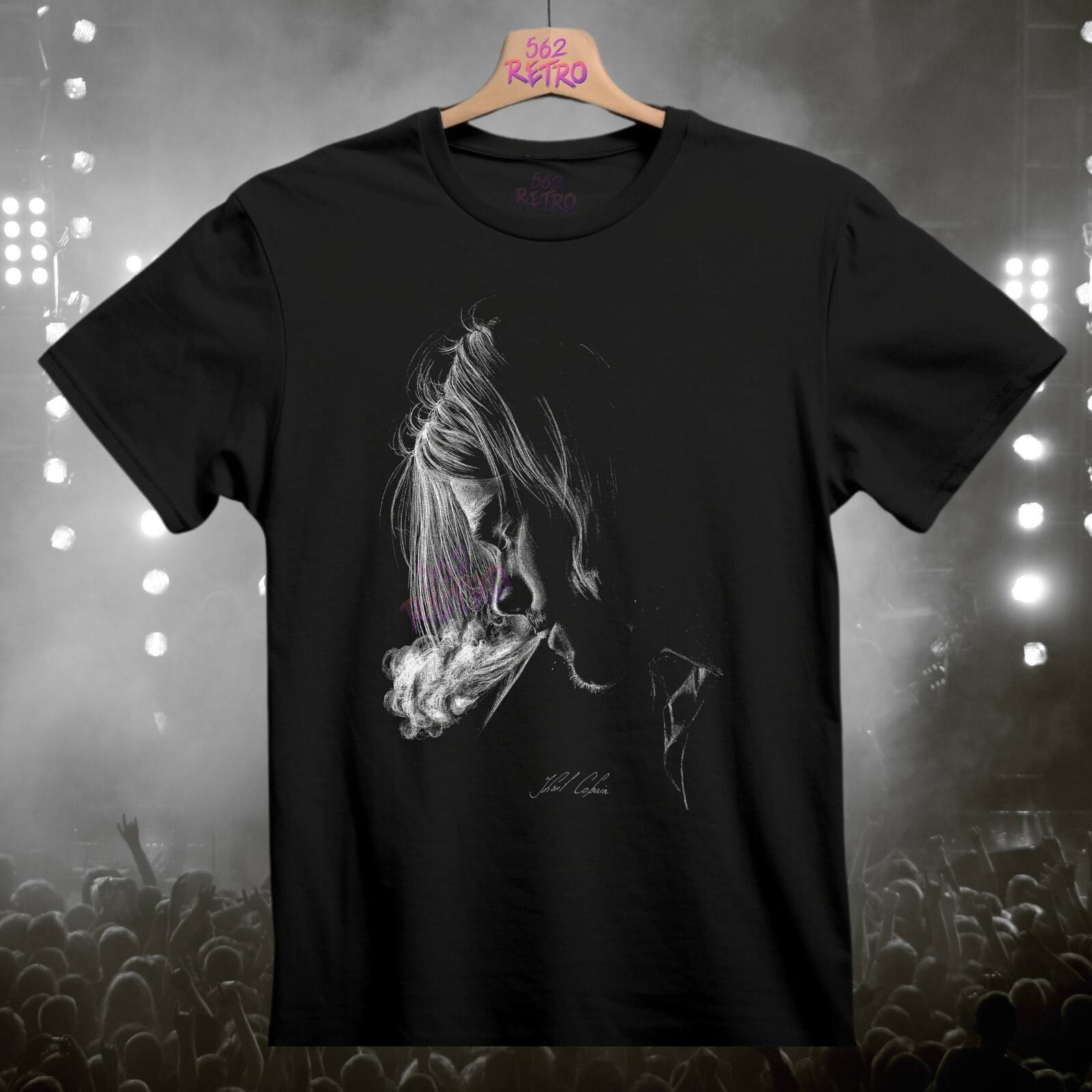Kurt Cobain Nirvana Grunge Rock Band T-Shirt Black S-3XL