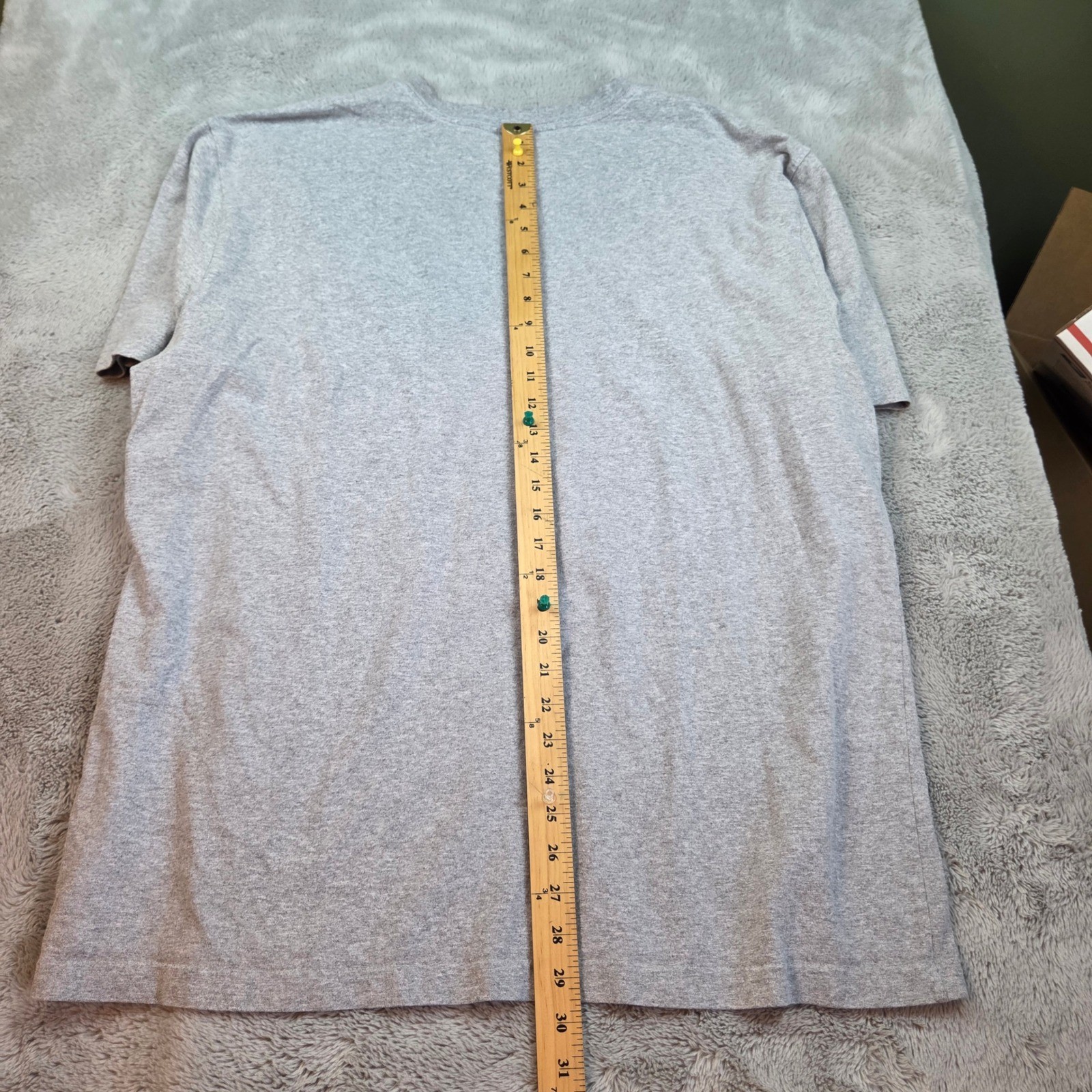 Carhartt Tee Mens XL Loose Fit Short Sleeve Pocket Heather Gray 100% Cotton