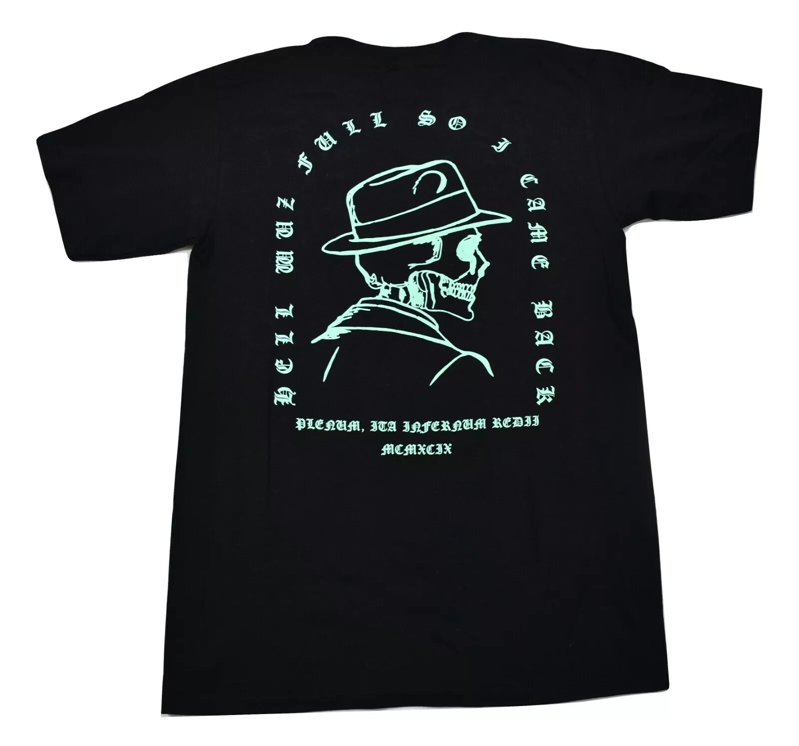 Empyre Mens Hell Was Full So I Came Back Funny Black Tee Shirt New XL
