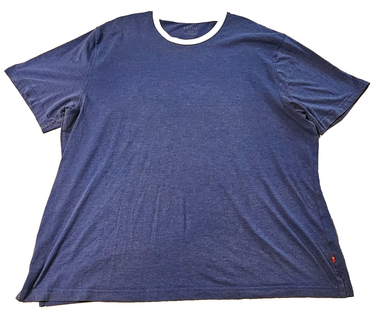 IZOD Men’s XXL Blue T‑Shirt Short Sleeve Contrast Collar Casual Soft Knit Tee