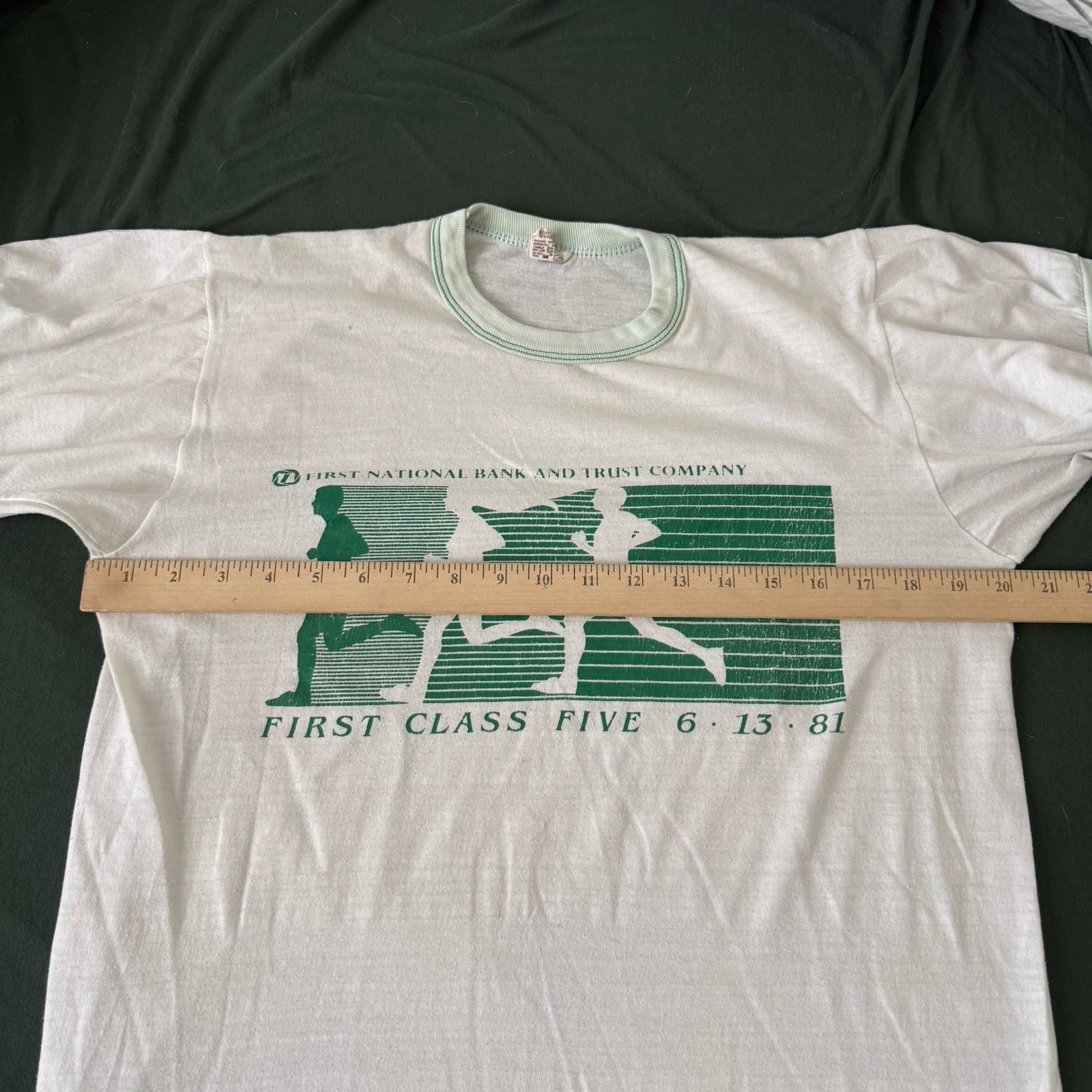 Vintage 1981 First Class Five Road Race T Shirt Russell Athletic USA Medium