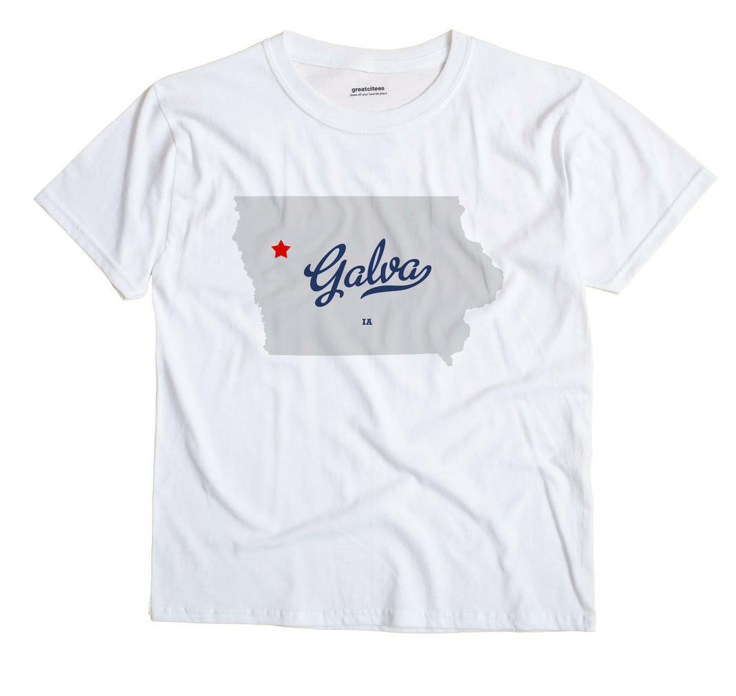 Galva Iowa IA T-Shirt MAP