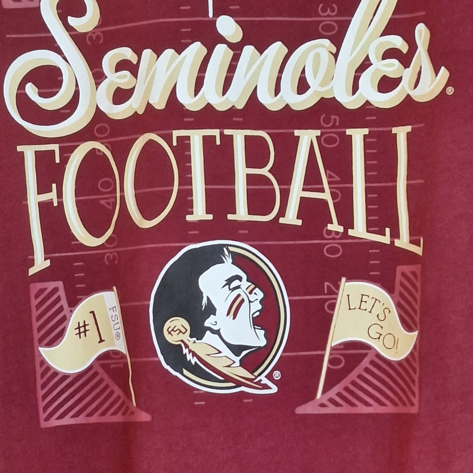 Champion Florida State Long Sleeve POCKET Tee XXL Garnet Red Seminoles T-Shirt