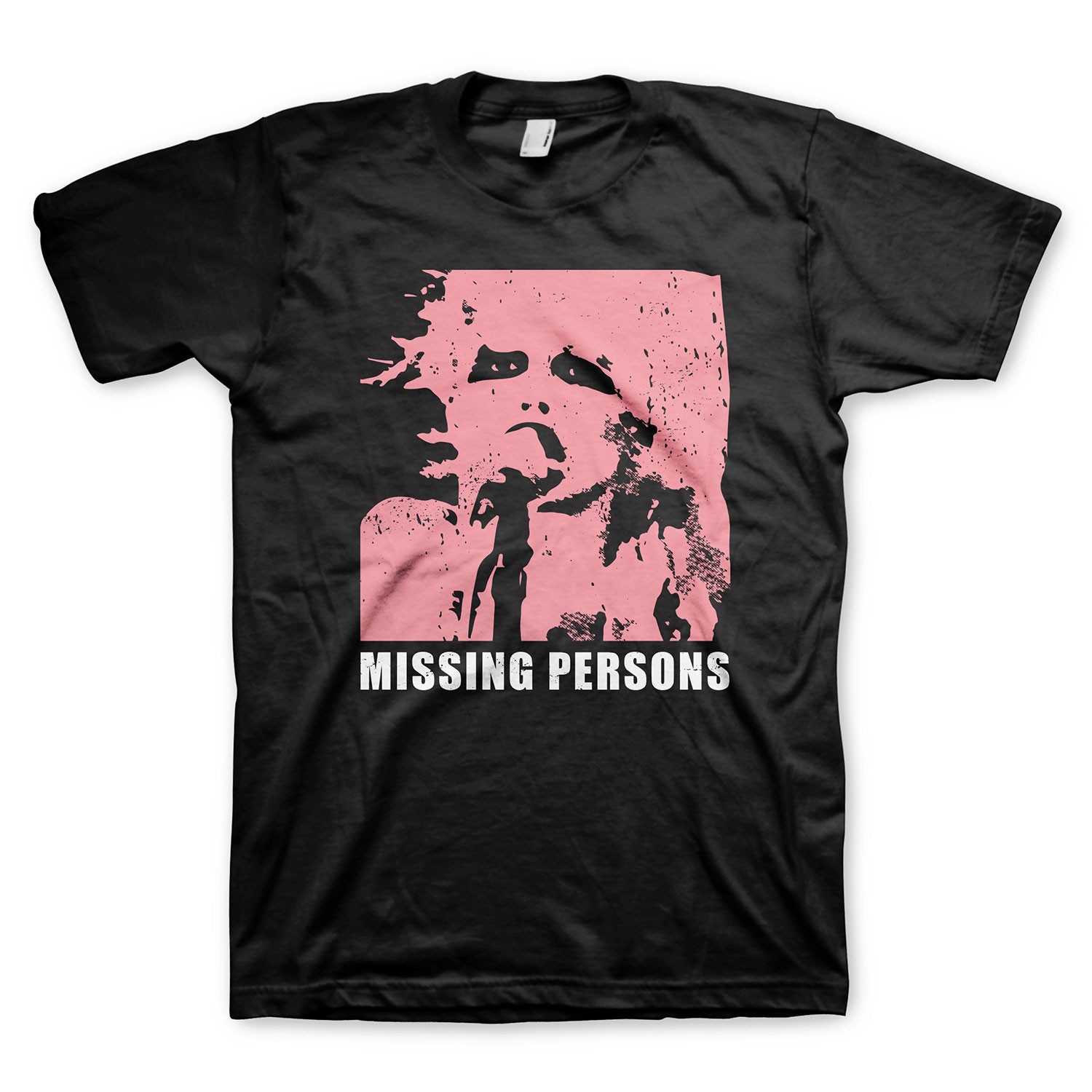 Men&rsquo;s Missing Persons Dale Pink T-shirt Large Black