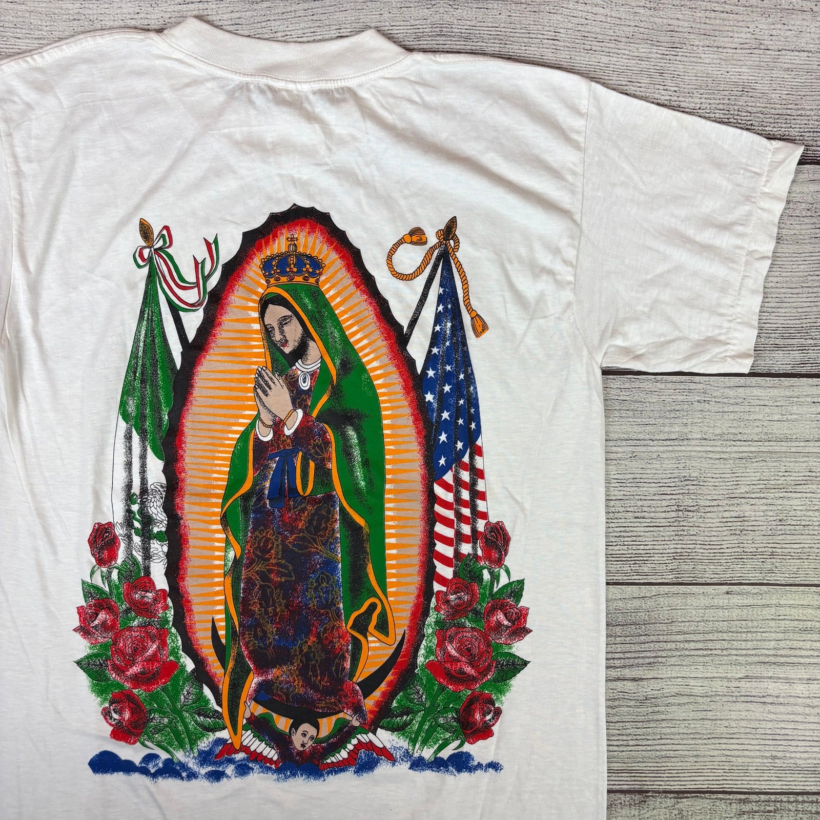 Vintage 1990s Lady of Guadalupe Single Stitch T-shirt size Men&rsquo;s Medium