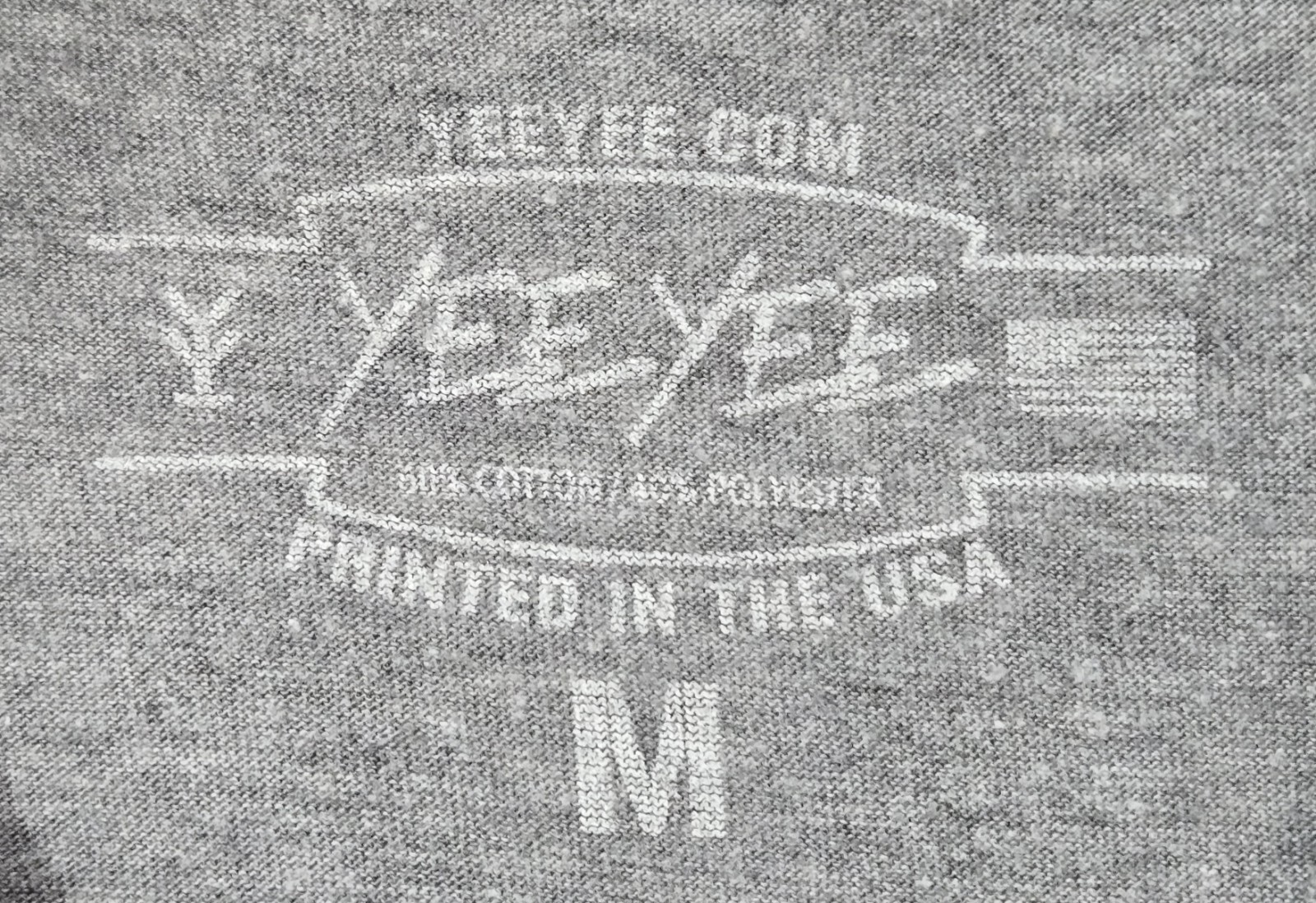 Yee Yee Thin Blue Line Printed T-Shirt Mens Sz Medium, Short Sleeve, Gray