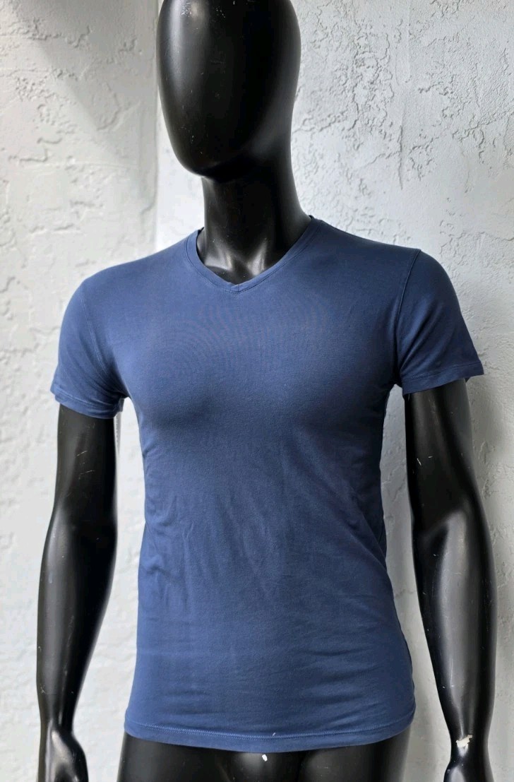 PATRICK ASSARAF Solid Navy T-Shirt Pima Stretch Lightweight Men&rsquo;s Small