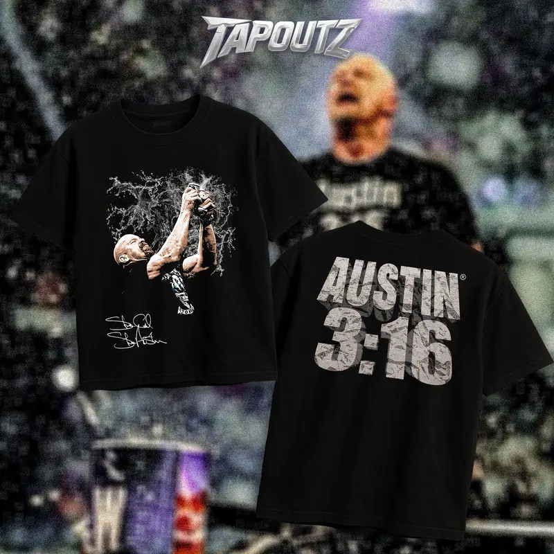 Stone Cold Steve Austin 3:16 Beer Smash Heavy Cotton Double-Sided Unisex T-Shirt