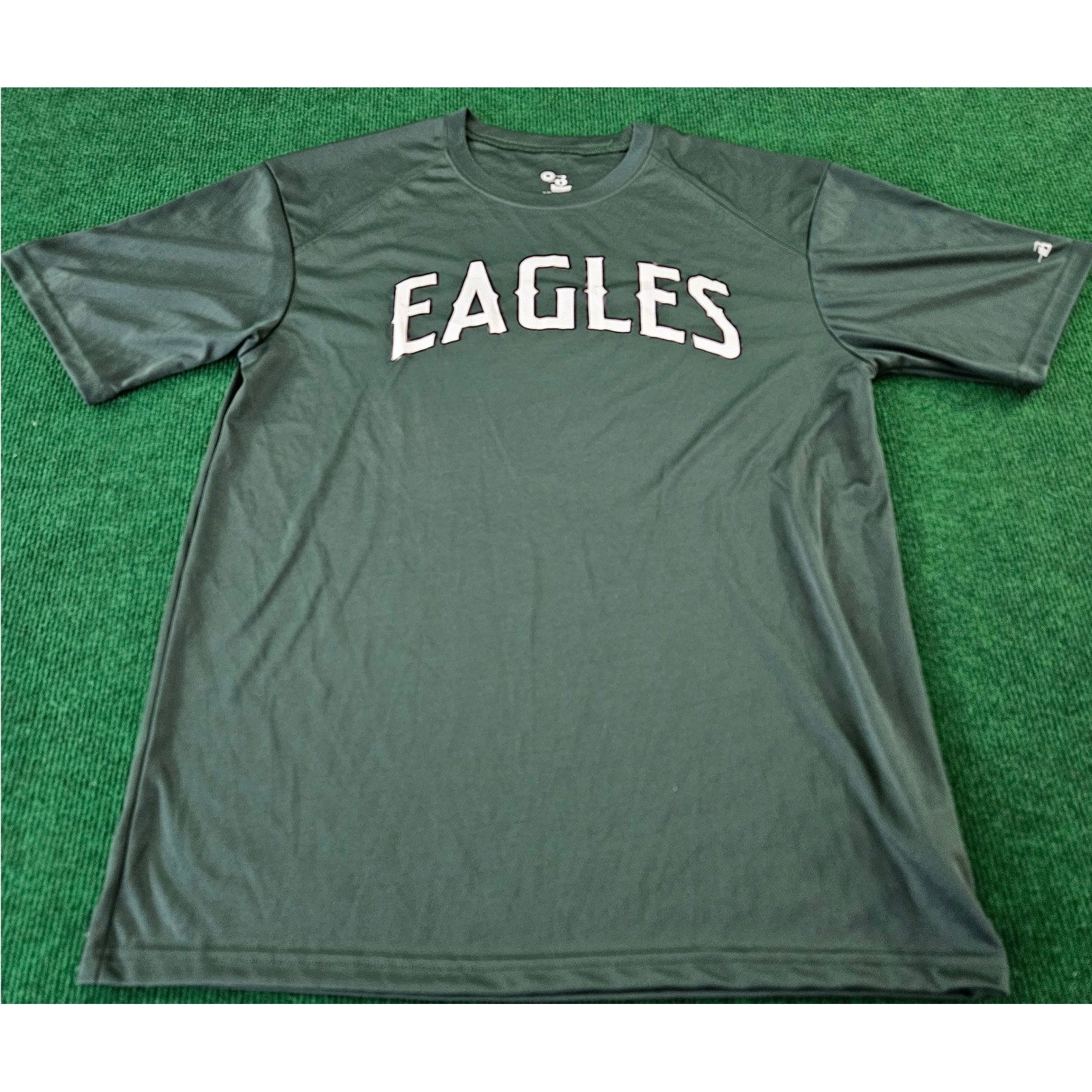 Badger Sport Eagles Athletic T Shirt Green Short Sleeve Mens Size Medium