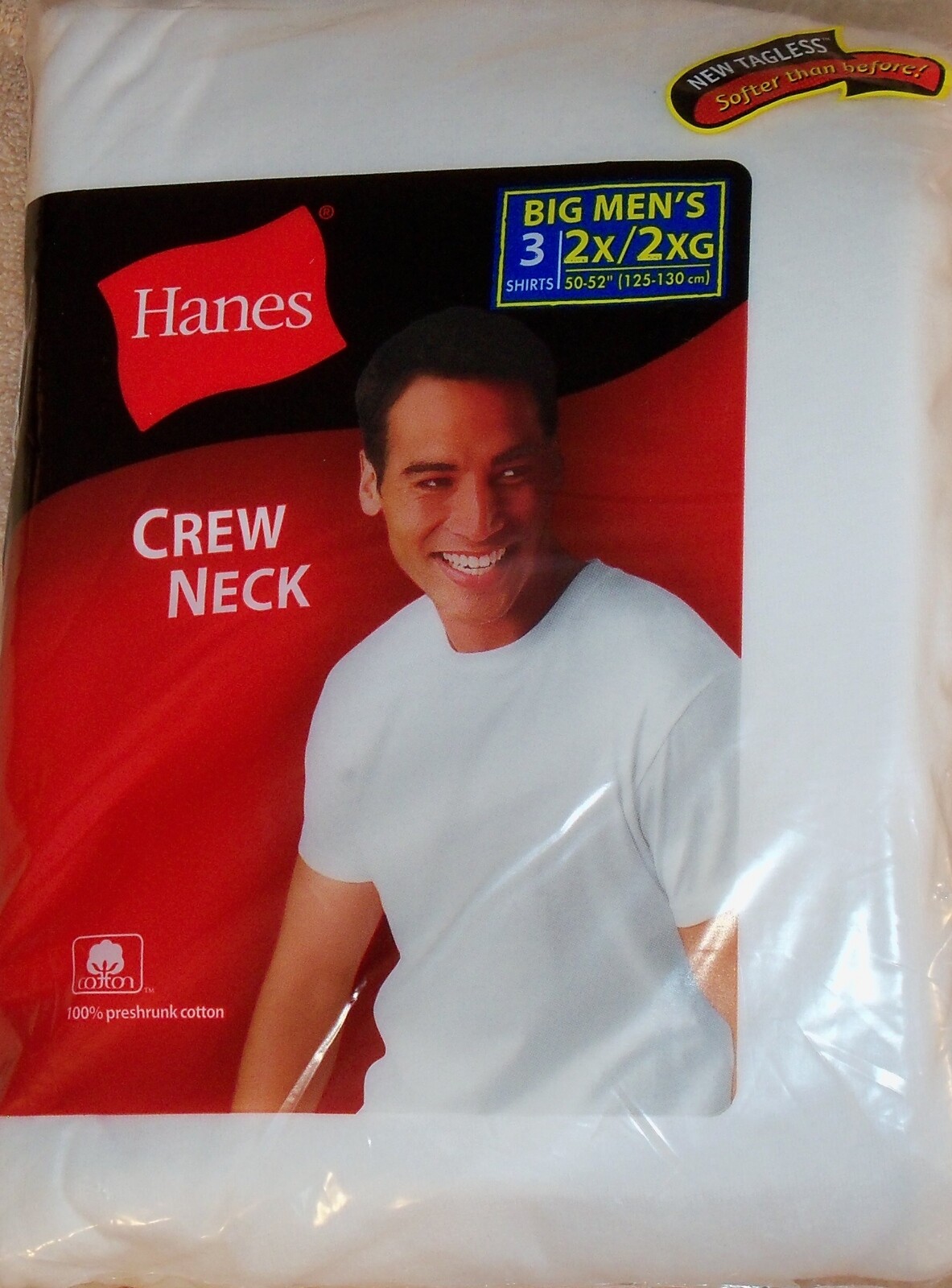 Underwear – Men&rsquo;s – T-Shirts – Crew Neck – Traditional – White- Hanes- MED | LRG