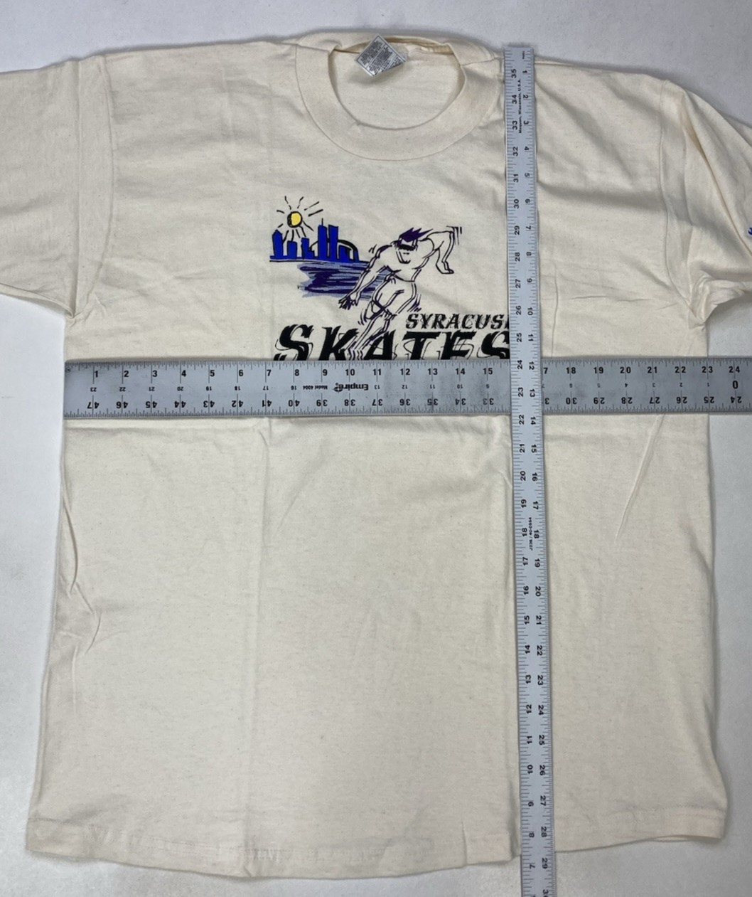 VINTAGE Syracuse New York Skates Graphic T-shirt Men XL Skate The World Promo
