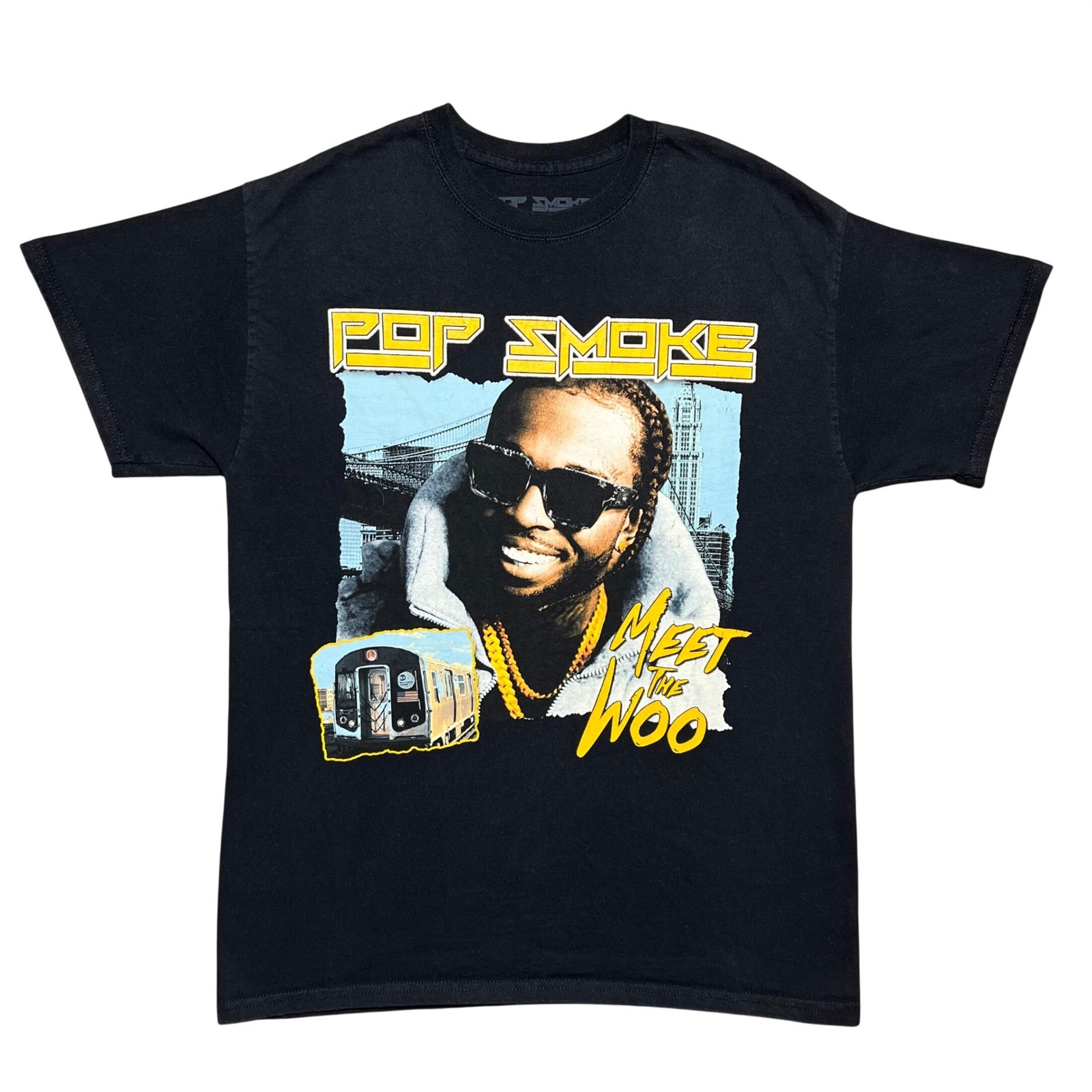 Pop Smoke Meet The Woo Graphic T Shirt Mens Medium Black Hip Hop Rap Tee