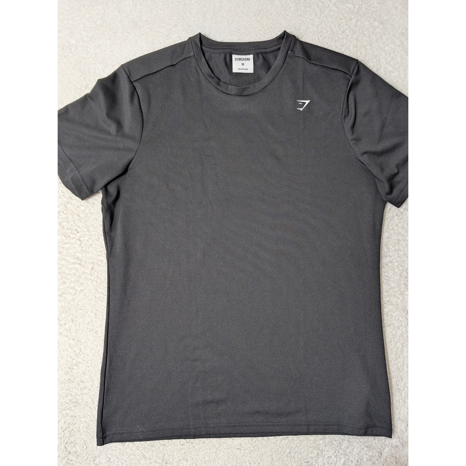 NEW Gymshark Training T-Shirt Mens Med Black Recycled Polyester Performance Tee