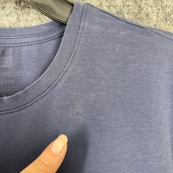 Mack Weldon Mens L Navy Pima Cotton Crewneck T Shirt Modern Essential