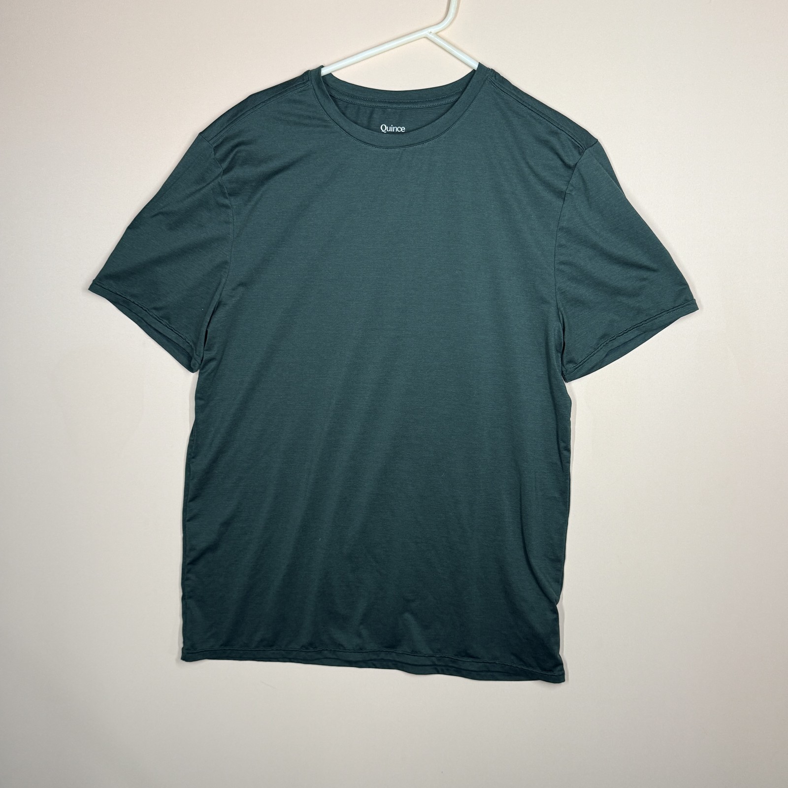 Quince Forest Green Crew Neck Performance Stretch Tee T-Shirt Men&rsquo;s Large L
