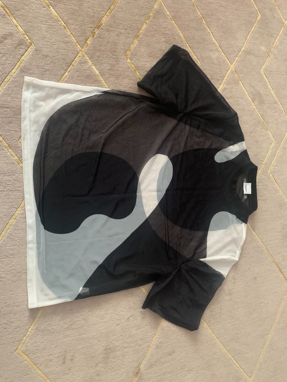 Burberry SS 22 Runway Ricardo Tisci Oversized Rorschach Test Tee tshirt