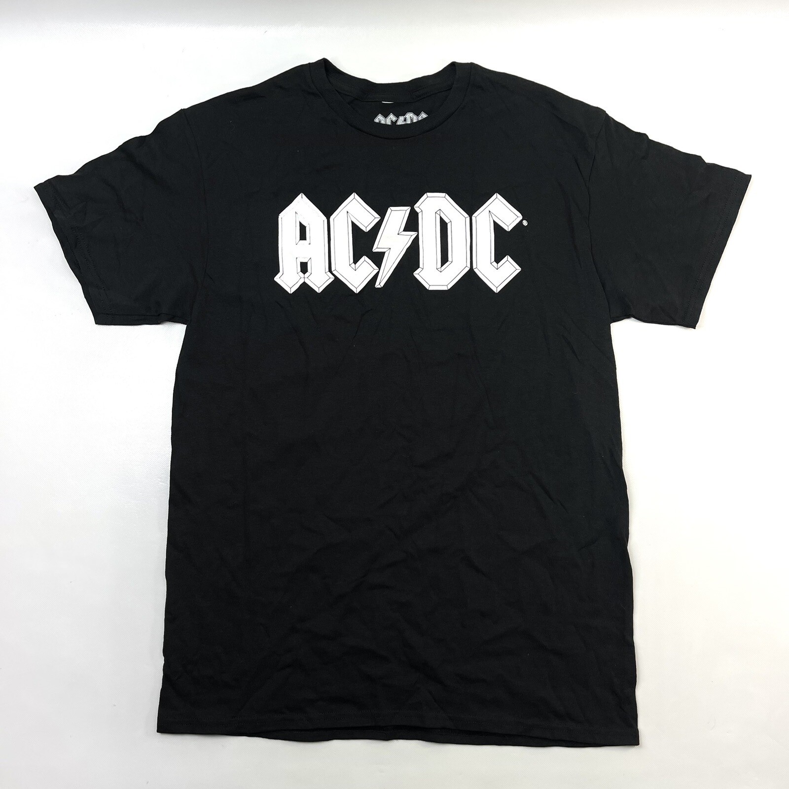 AC/DC Solid Graphic Rock Band Black T-Shirt Men&rsquo;s Size M Casual