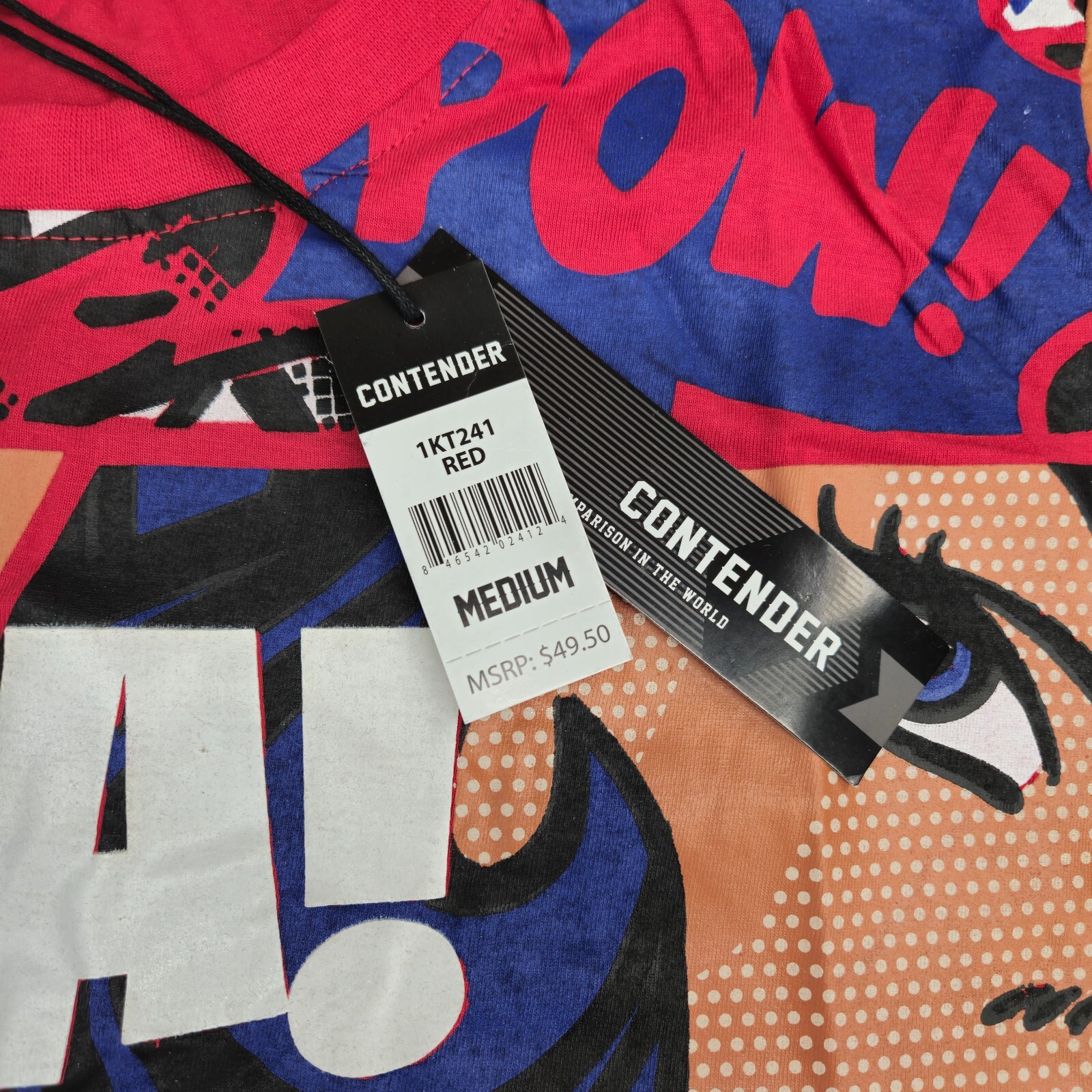 Contender Shirt Mens Medium Red Comics Villan AOP Print Hip Hop Streetwear