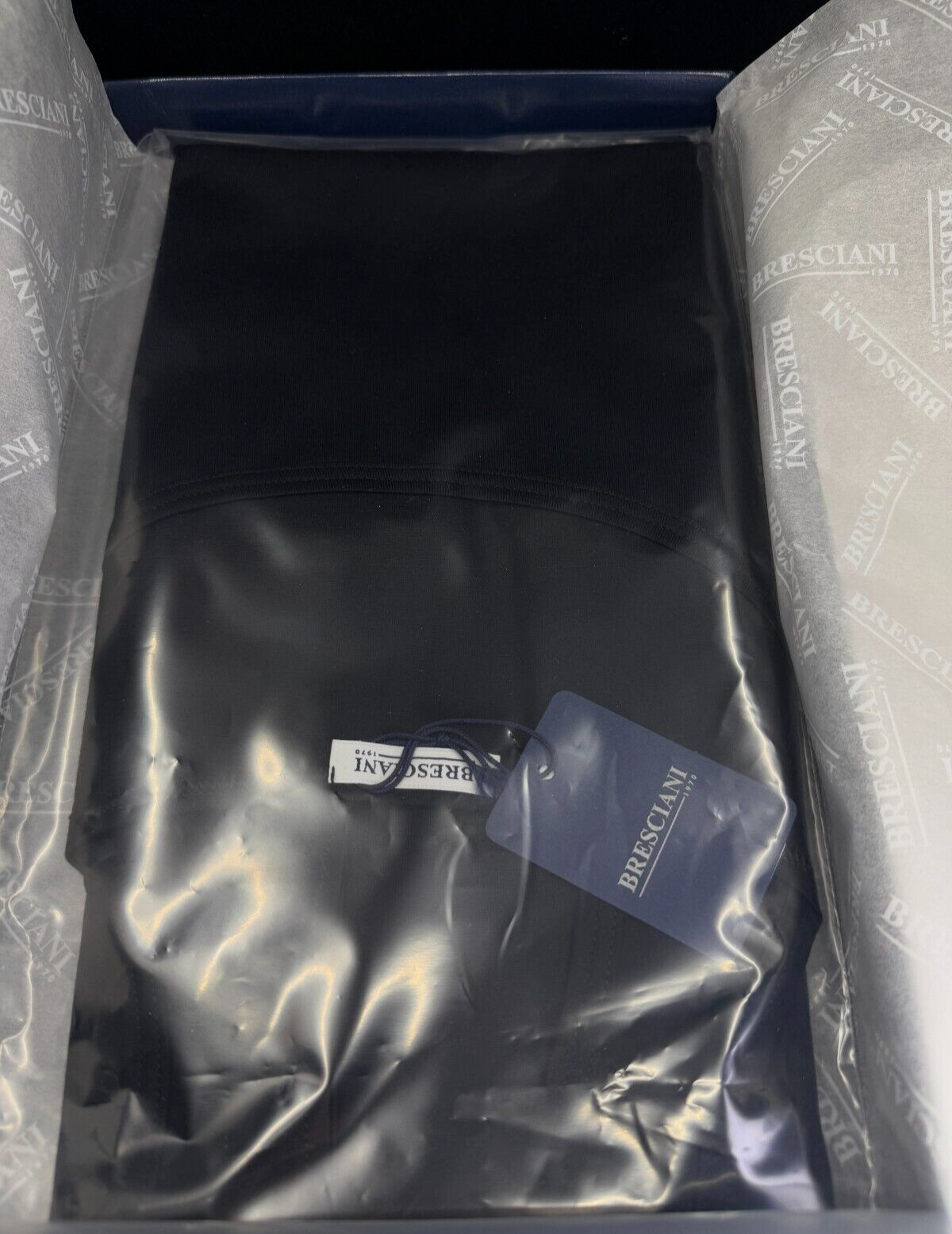 Bresciani 1970 100% Cotton Supremo Tank Wide 01 Nero XL New With Tags