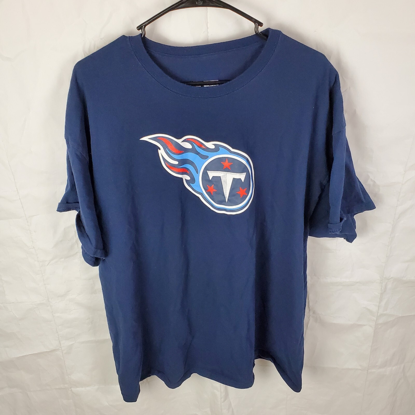 NFL Team Apparel Shirt Men&rsquo;s 2XL Blue Tennessee Titans NFL Graphic Print T-Shirt