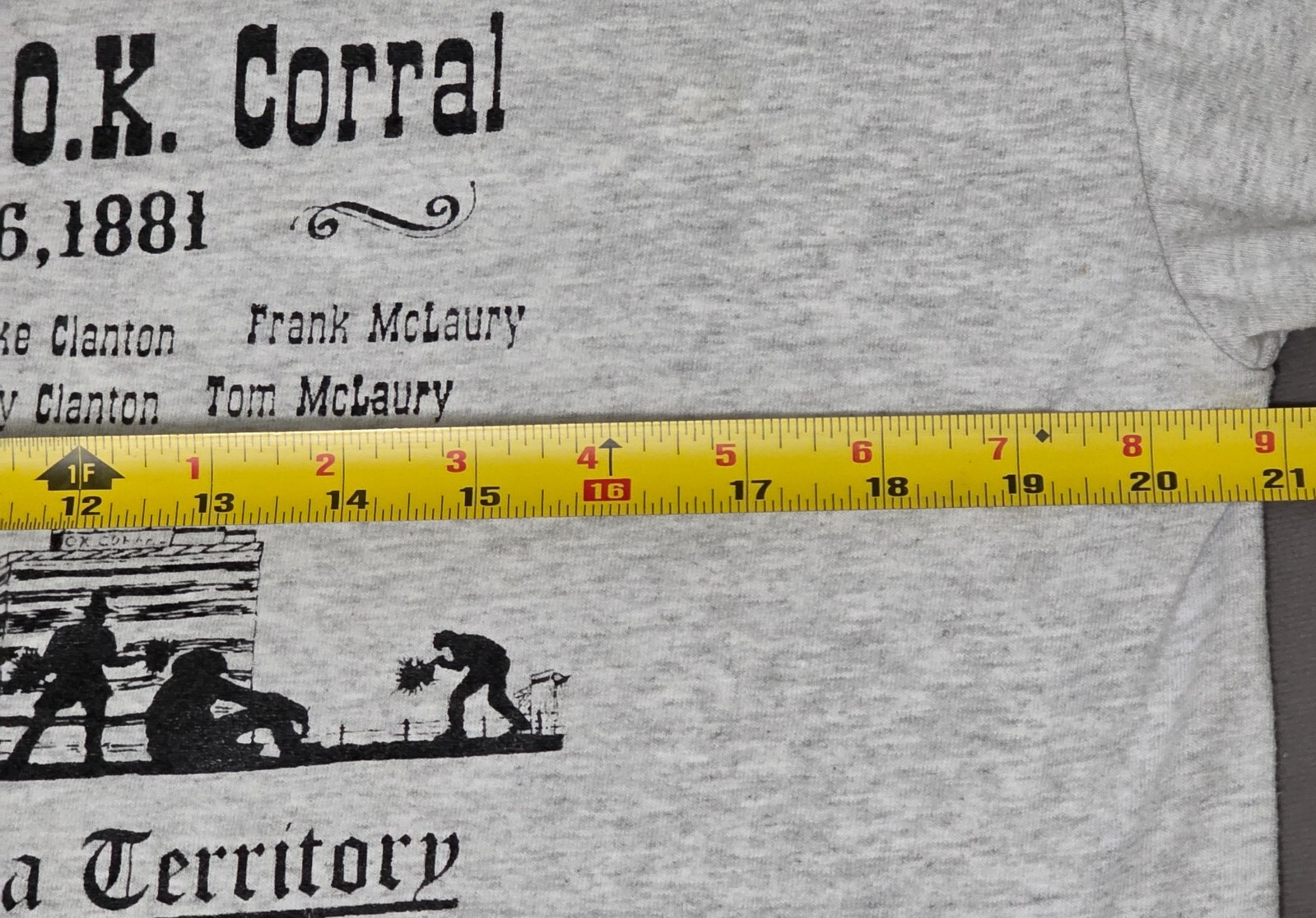 Vintage Gunfight At The O.K. Corral T-shirt Wyatt Earp Tombstone Doc Holiday