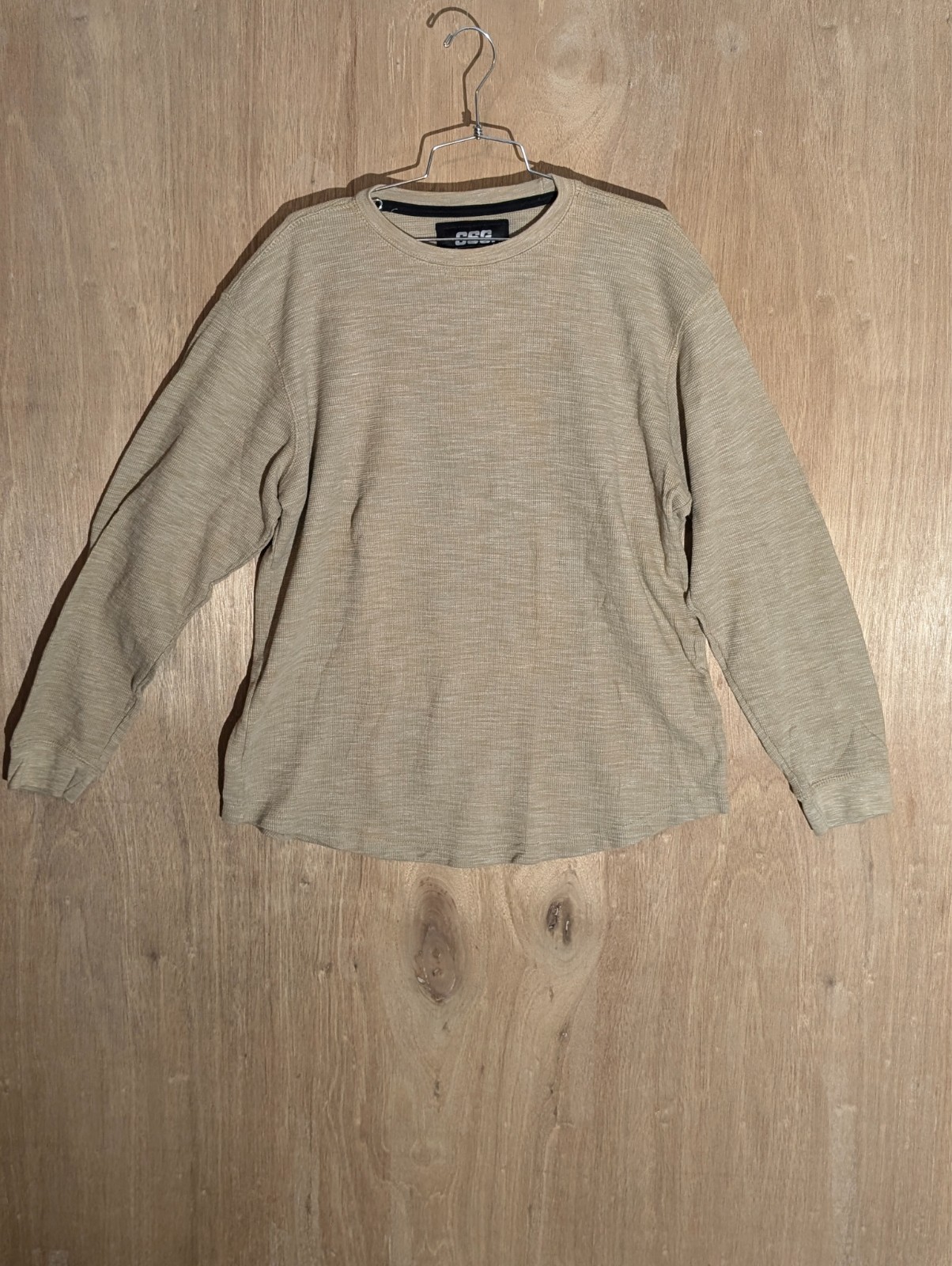 CSG thermal shirt mens size 2XL crew neck long sleeve tan
