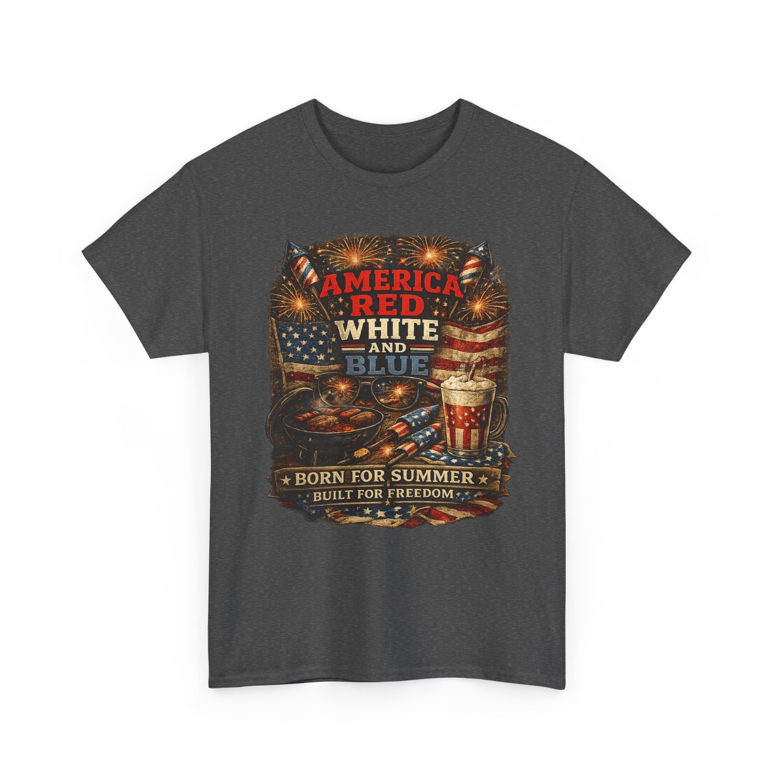 America Red White and Blue T-Shirt | Patriotic 4th of July Tee