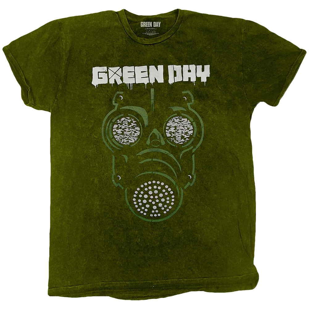 Men&rsquo;s Green Day Gas Mask (Dip-Dye) Tie Dye T-shirt XX-Large Khaki