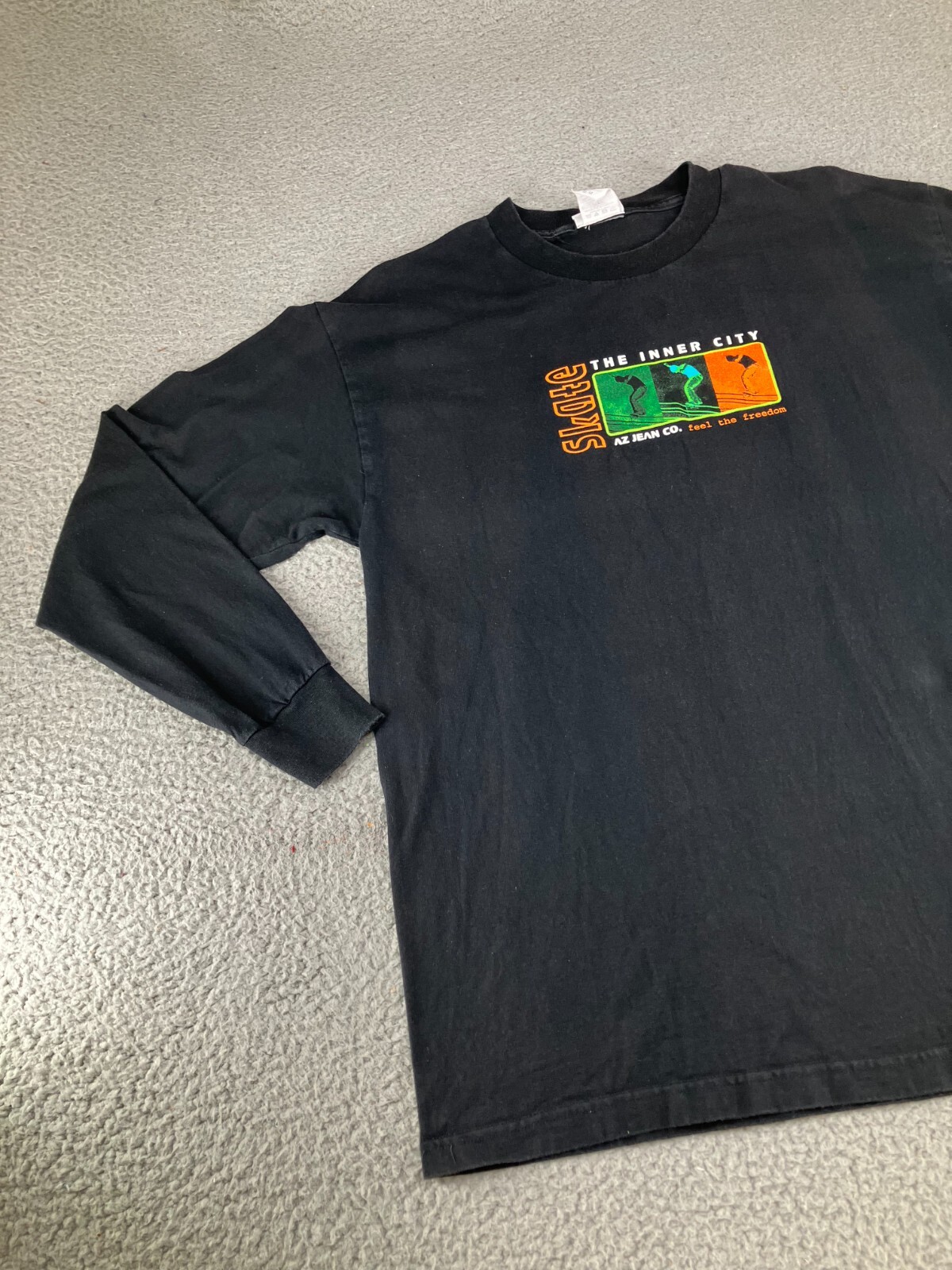 Vintage Skater Shirt Mens Medium Black Y2K Skateboarding Streetwear Inner City