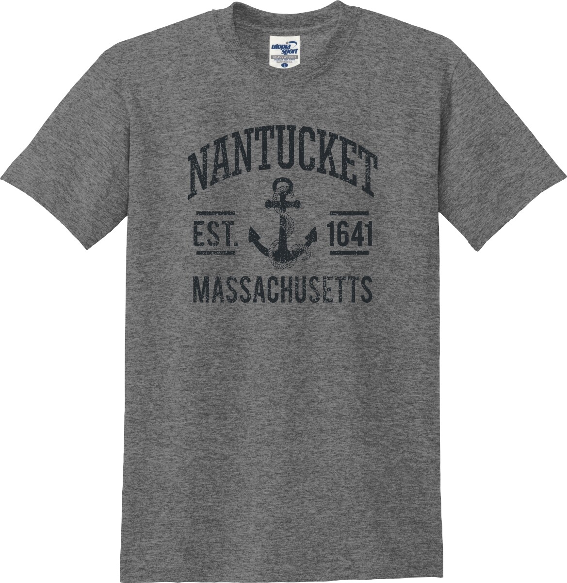 Nantucket Massachusetts Est. 1641 Anchor Distressed Unisex T-Shirt (S-5X)