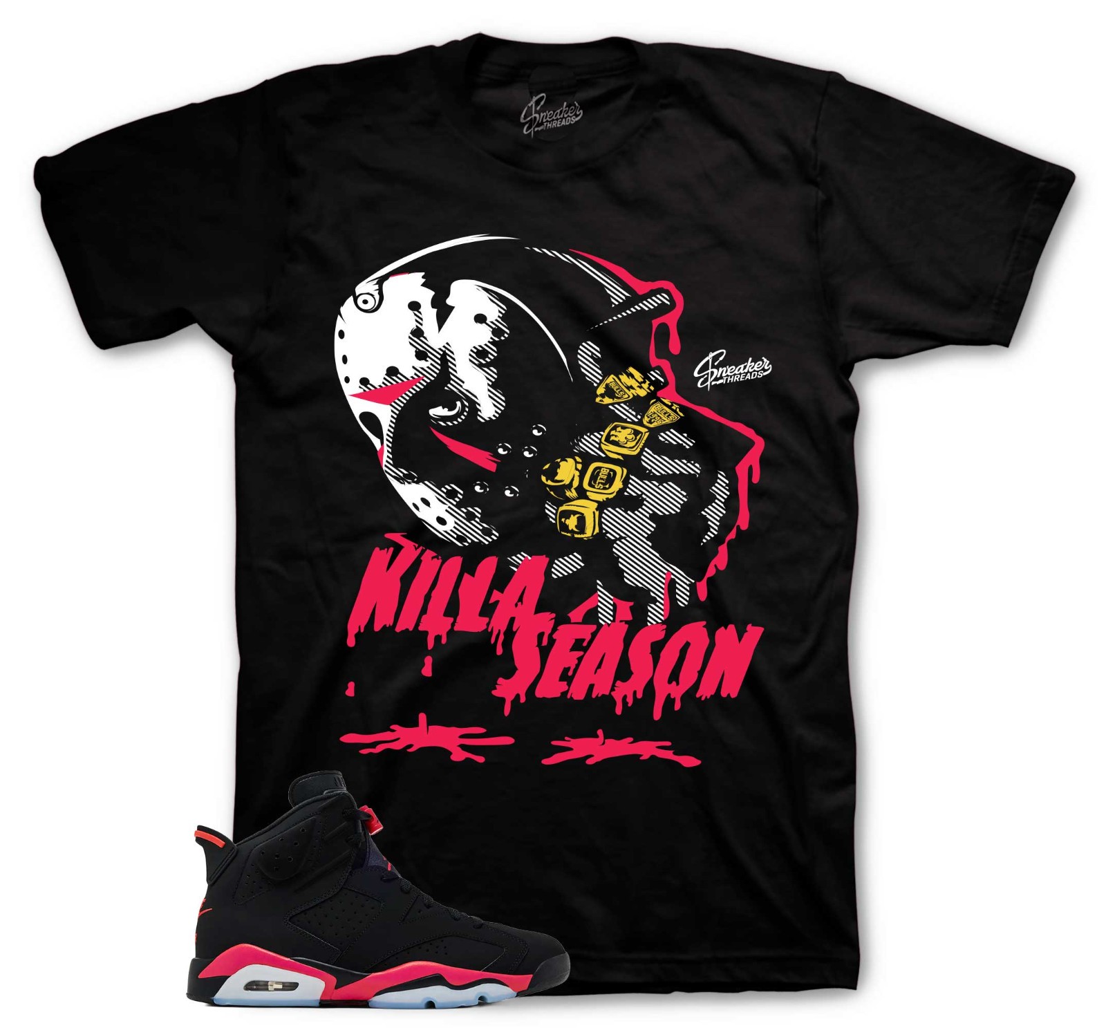 Shirts To Match Jordan 6 Infrared Salesman | Killa Season Sneaker Tees