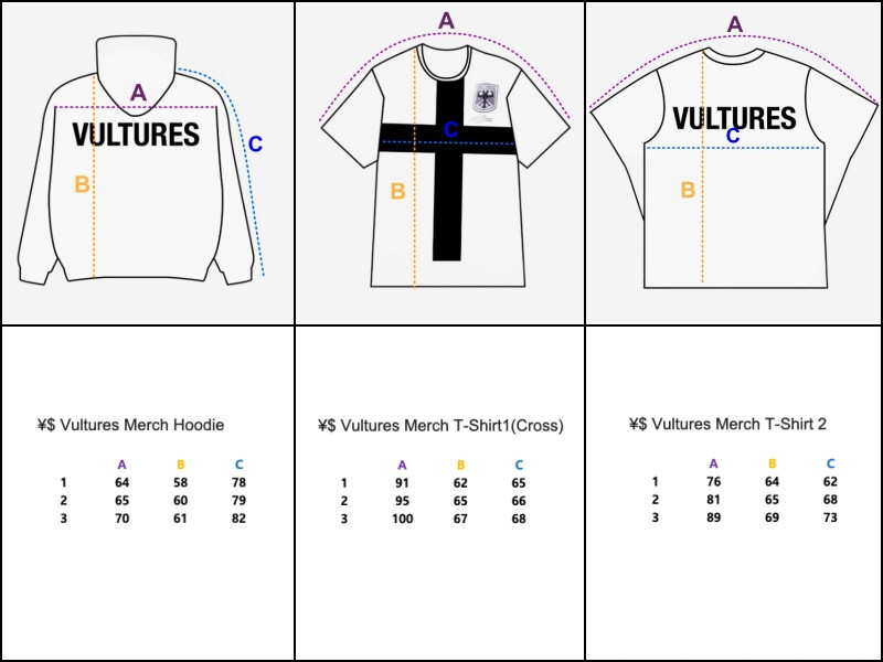 Vultures 2 Korea Merch Unreleased T-Shirts 1 White Black Exclusive 2024 DropItem
