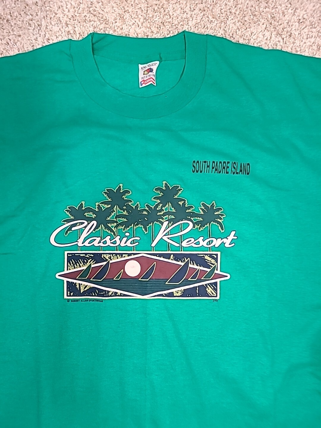 Vintage Fruit Of The Loom 90s South Padre Island Classic Resort Shirt Size XXL