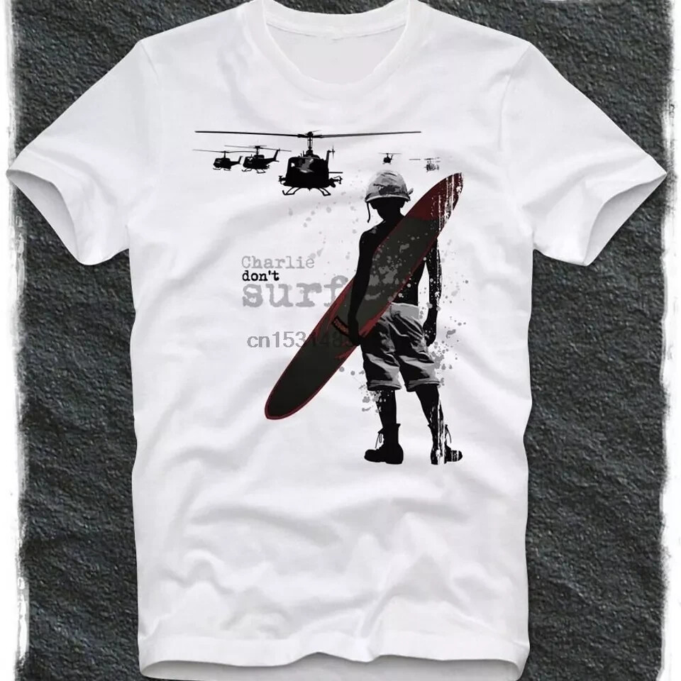 Charlie Don&rsquo;t Surf Apocalypse Now Men&rsquo;s White T-Shirt Size S-5XL