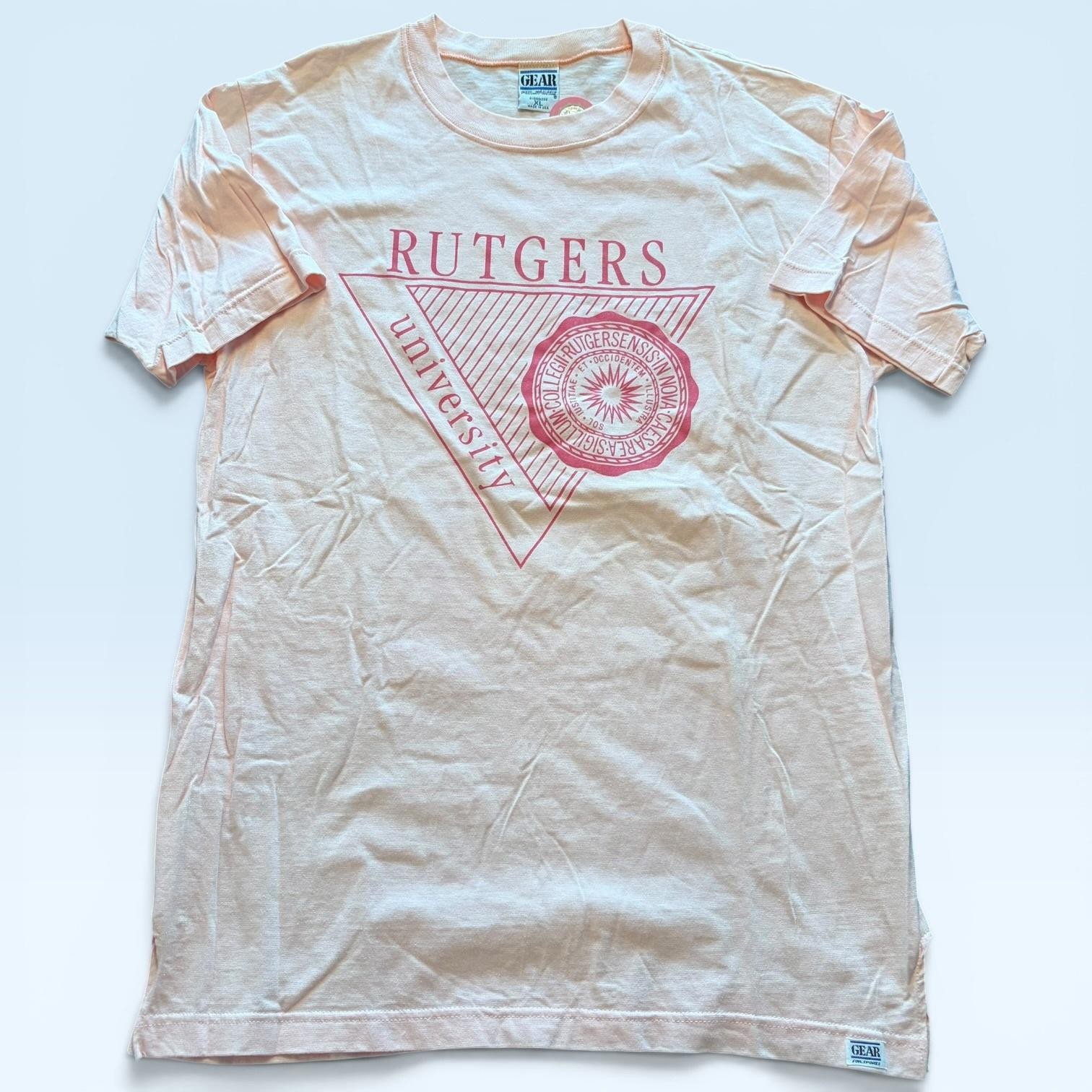 Vintage Rutgers University Shirt Mens XL Pink NCAA College Gear For Sports Tee