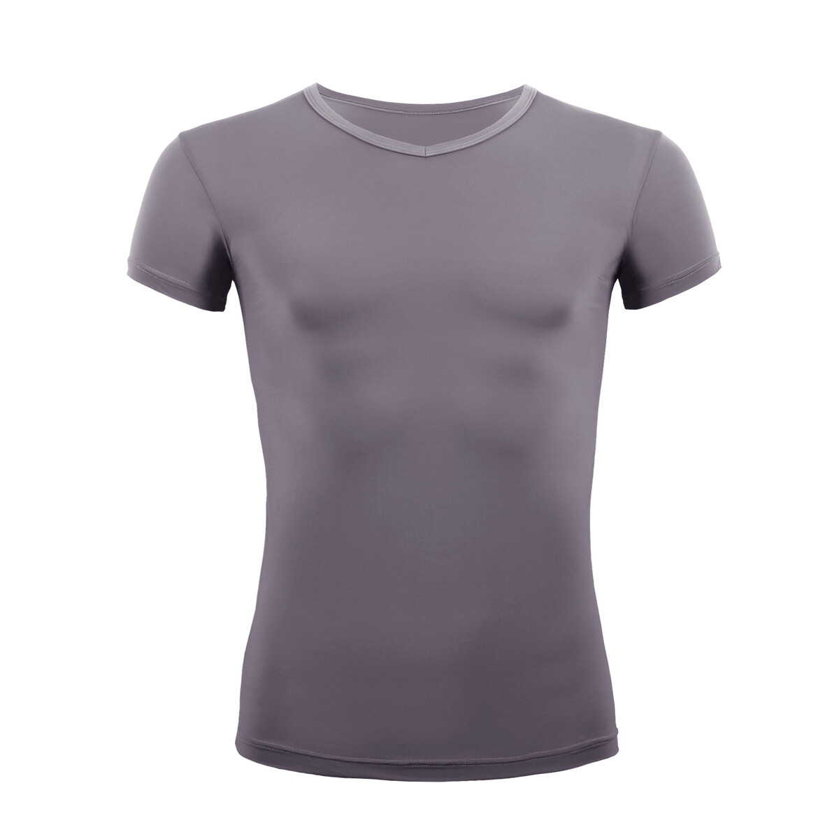 Men&rsquo;s T-Shirt Gym Tops Slim Fitness Basic T-shirt Bodybuilding Tight V-Neck Tee