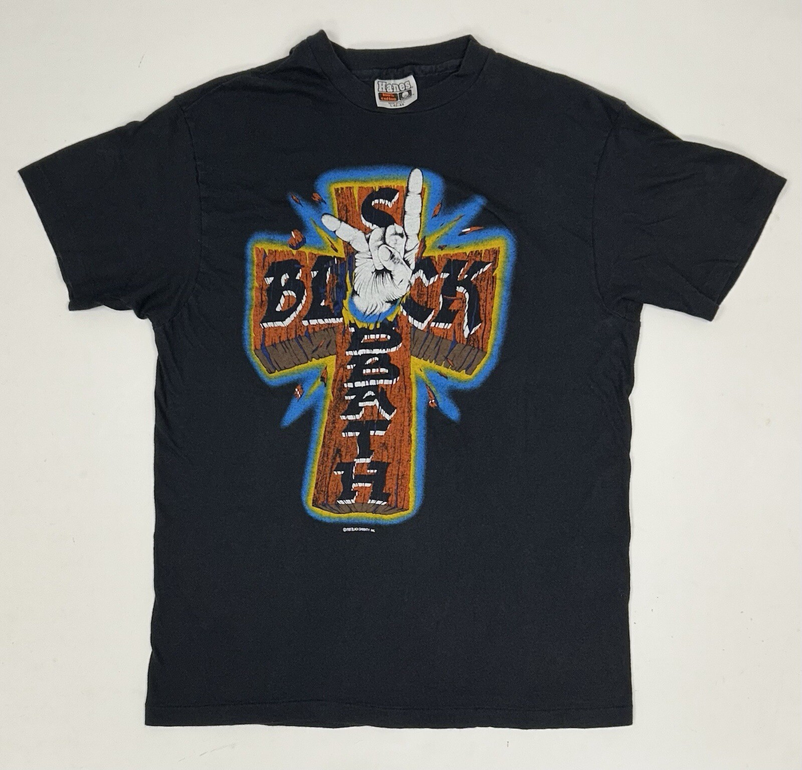 Vintage Black Sabbath Mob Rules Tour 1981 Cross Rock Band Tee 19.5×26.5 Medium