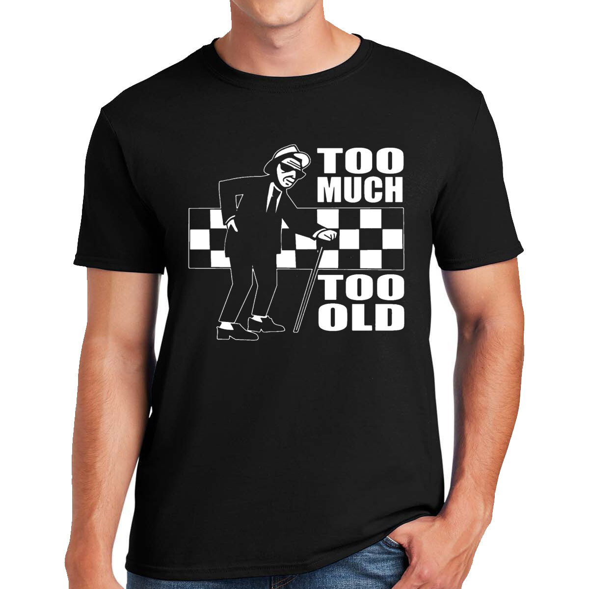 Too Much Too Old T-Shirt Ska 2 Tone Records Music Retro Top Tee
