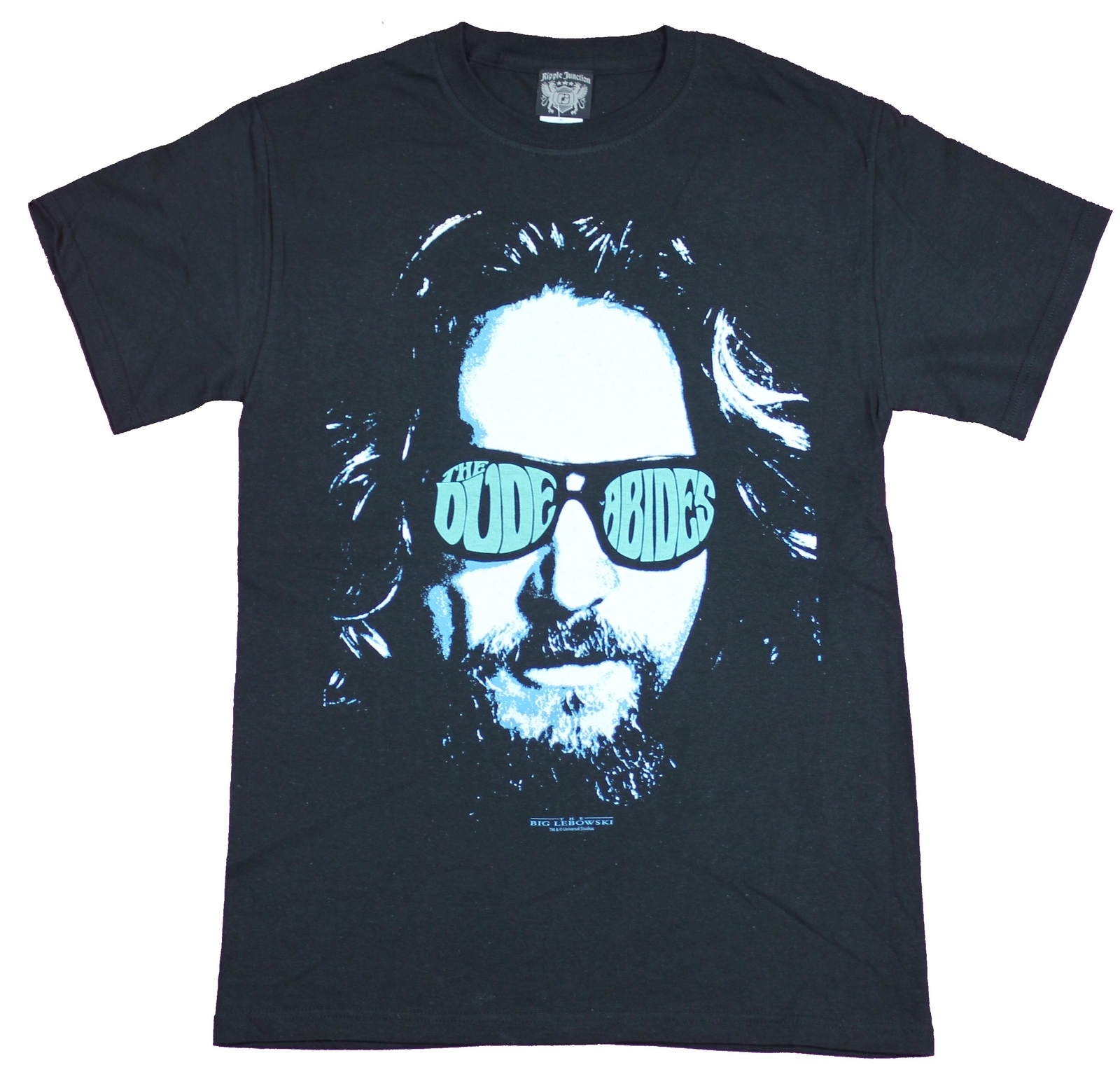 The Big Lebowski Mens T-Shirt – The Dude Abides Glasses Image