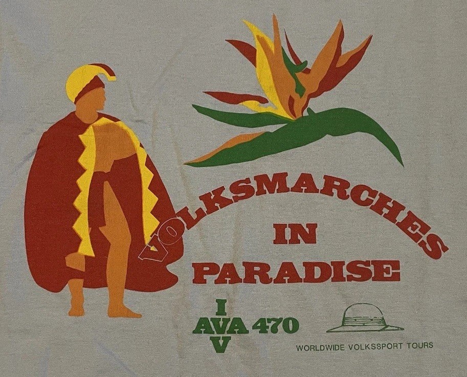 Vtg 90s Volksmarches In Paradise Faded Shirt M Hawaii Bird Beach Surf Grunge 80s