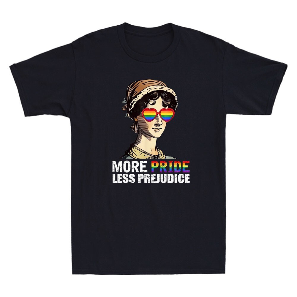 More Pride Less Prejudice LGBT Gay Pride Month Funny Quote Retro Unisex T-Shirt