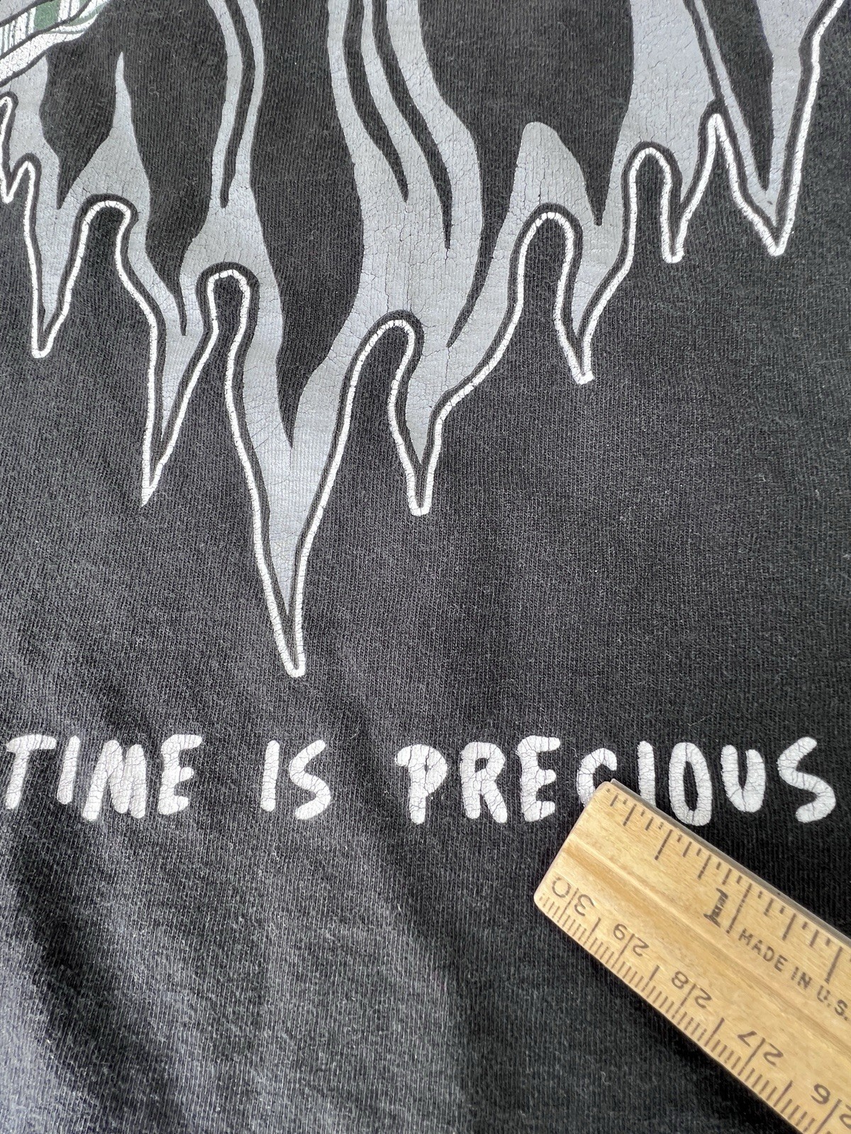 Warren Lotas Time is Precious Grim Reaper Black T Shirt XL