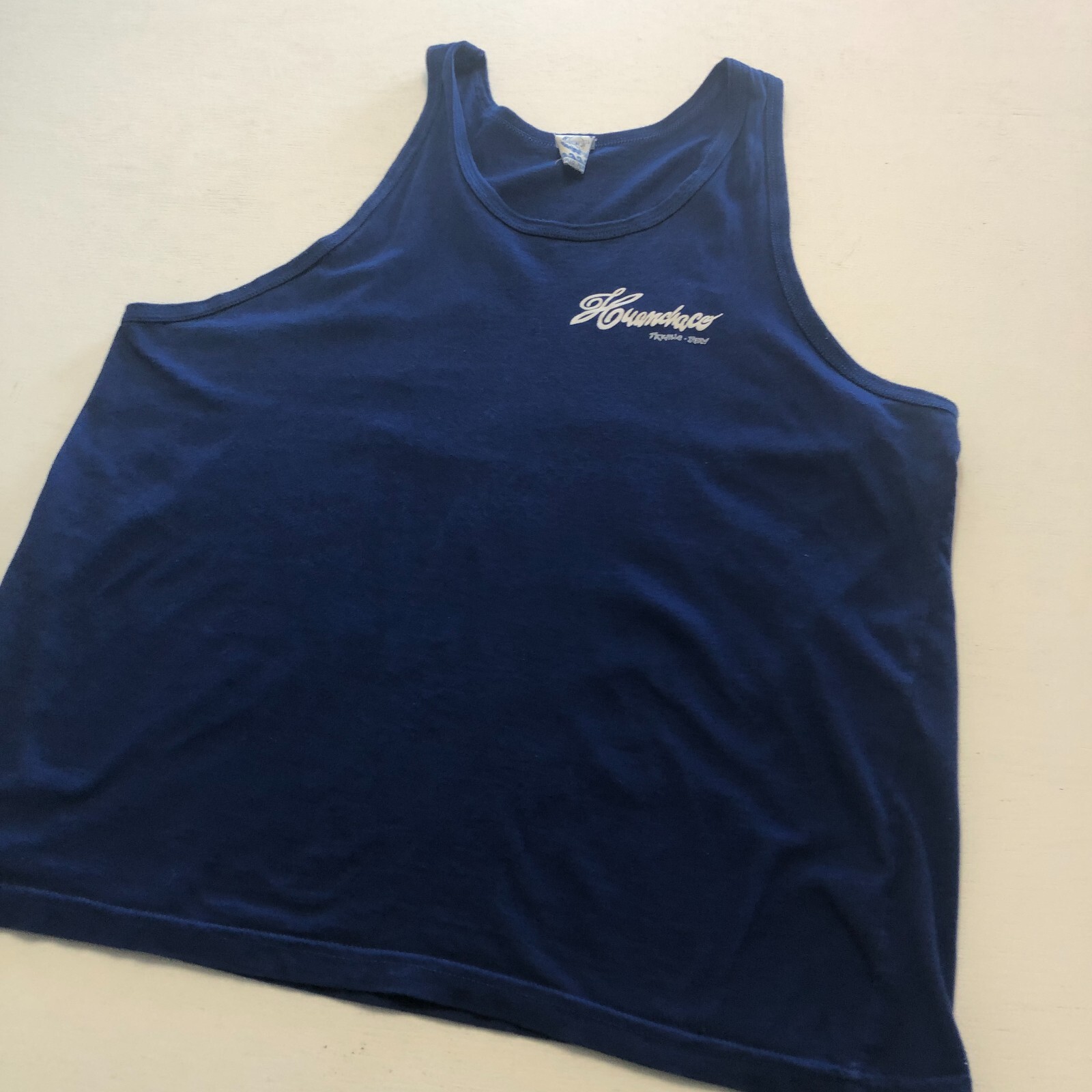 vtg 90s Huanchaco SURF Tank Top Sz Muscle Shirt Trujilla Peru Beach Sunset