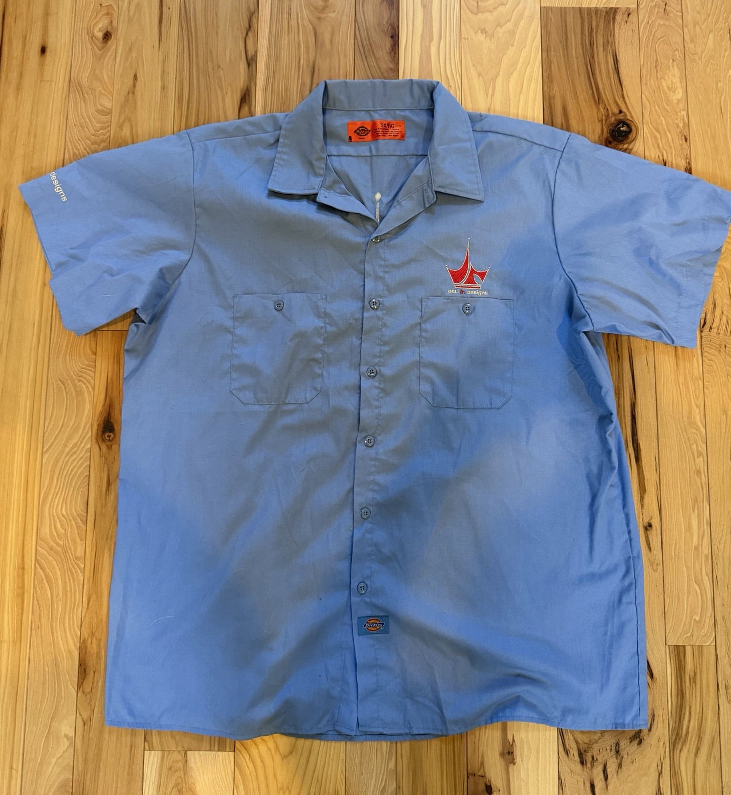Vintage Dickies Paul Jr Designs Mechanic Work Shirt American Chopper Y2K Biker. »