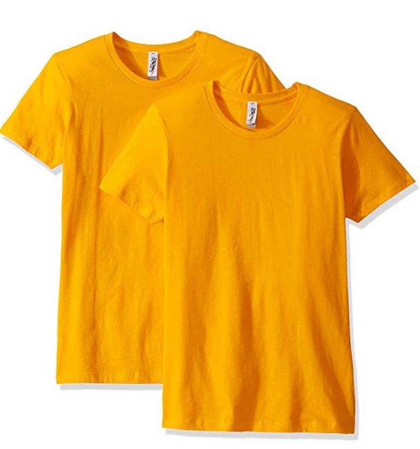 Marky G Apparel Unisex Adult Short Sleeve Tees 2 Pack Gold Size 2XL New