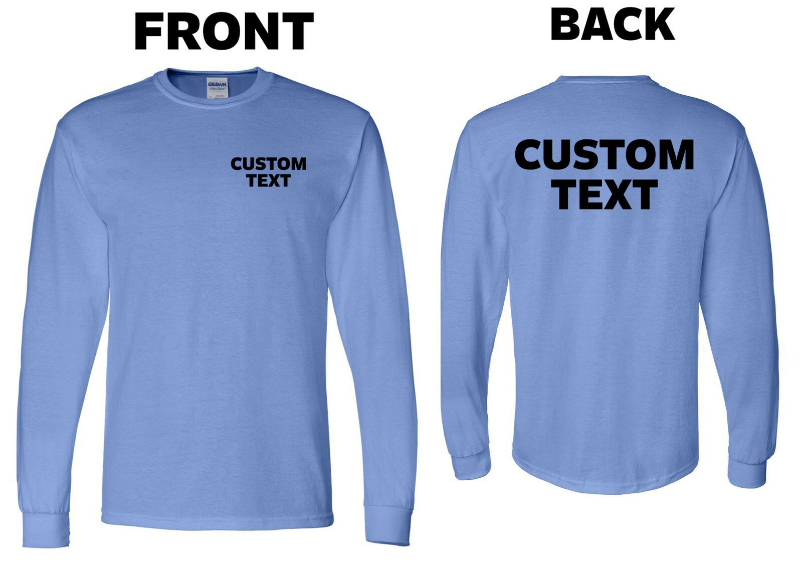 Custom T-Shirt DryBlend® 50/50 Long Sleeve, Personalized, Add Your Own Text