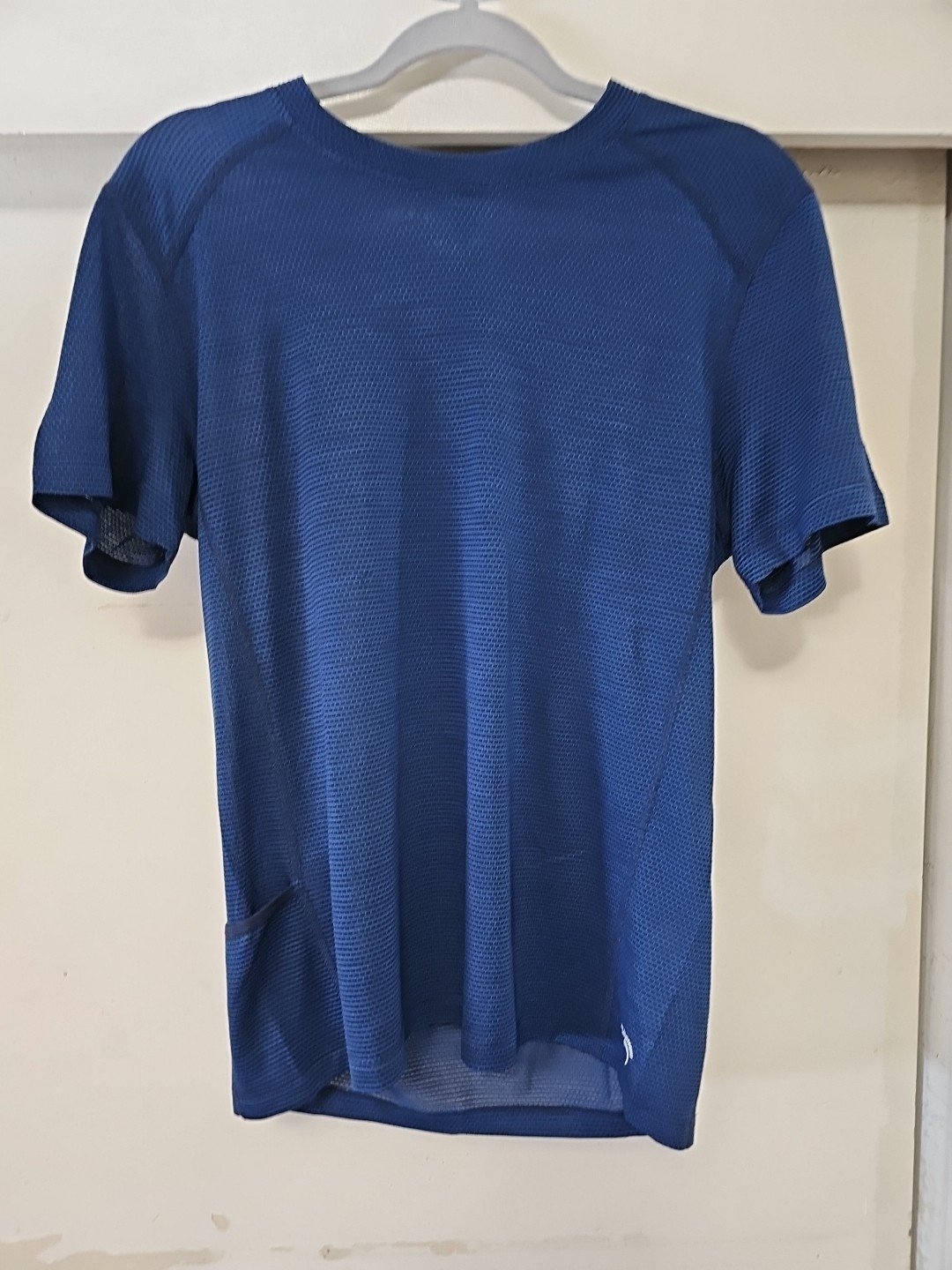 Allbirds Royal Navy Blue Carbon Footprint + 9.2 Seersucker Athletic Shirt SZ S