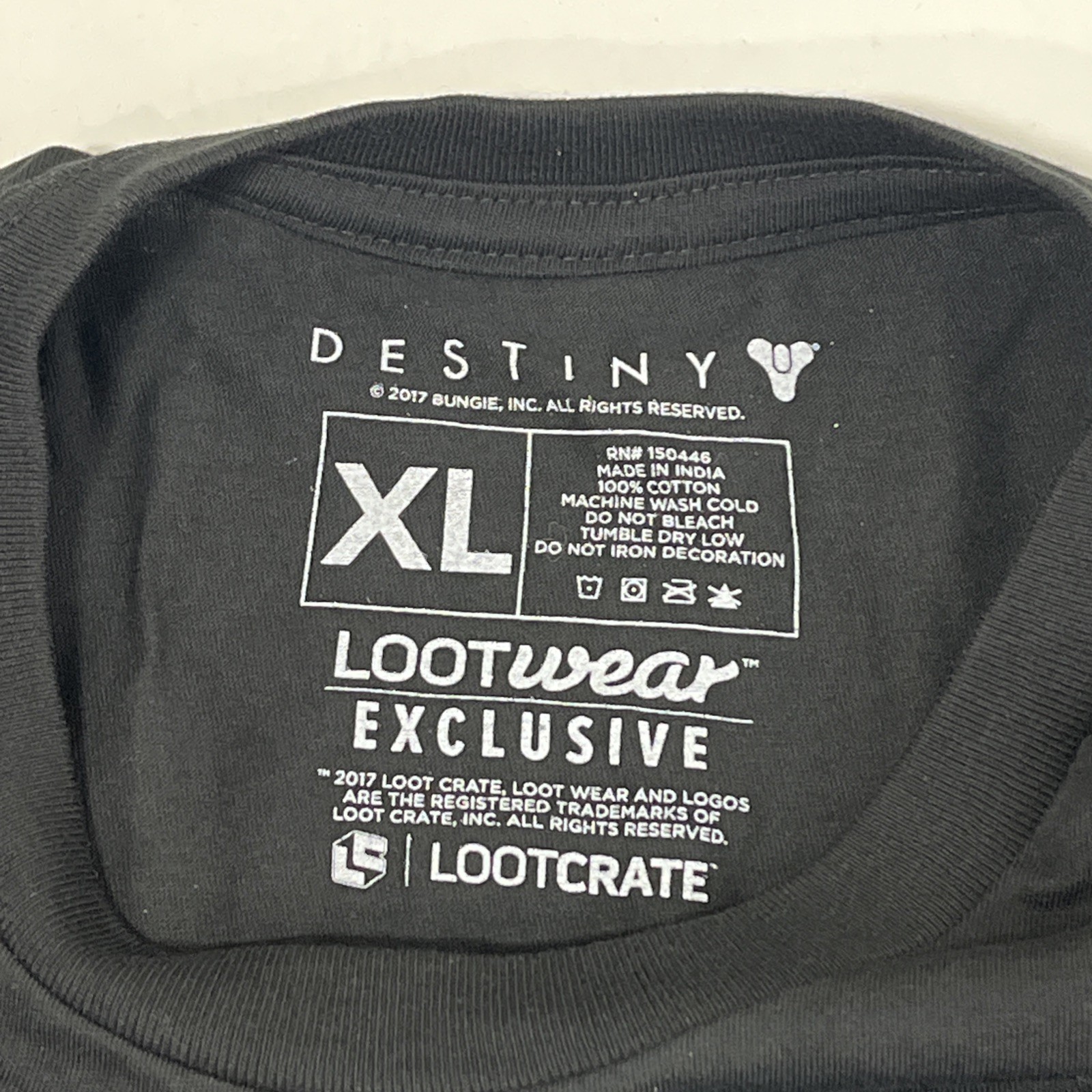 Destiny 2 Graphic T-Shirt Size XL by Bungie Dec. 2017 Explore Loot Crate Pin NEW