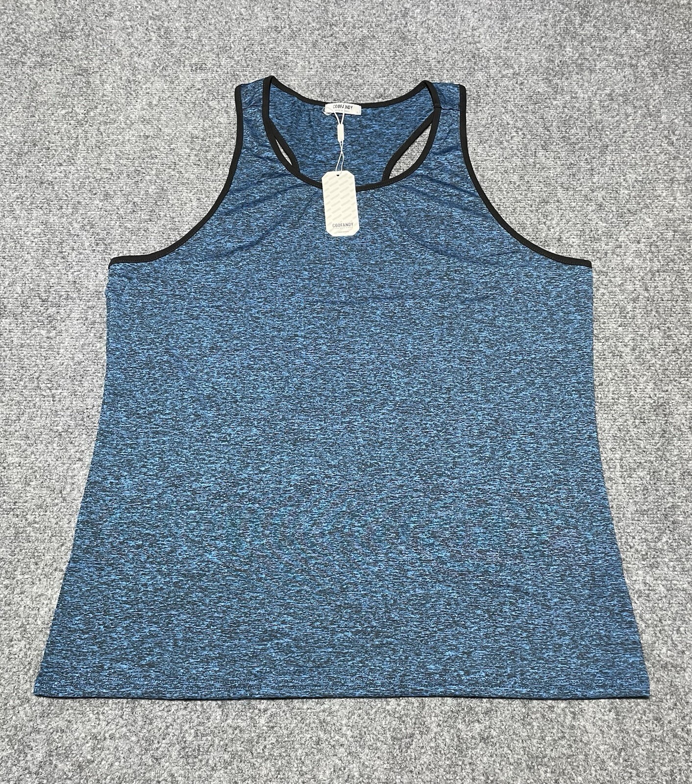 Coofandy Sleeveless Tank Top Shirt Blue Size XL NWT